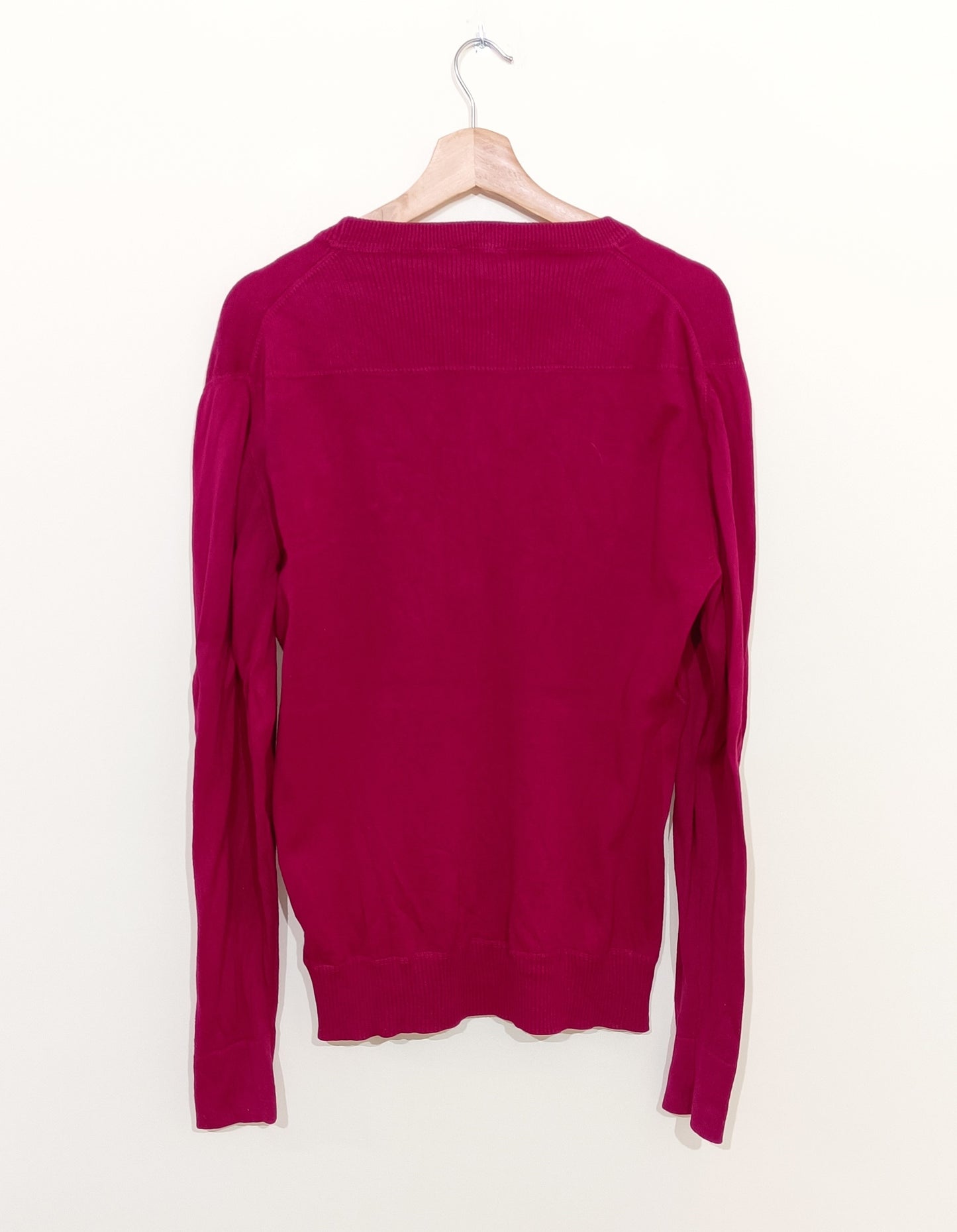 Pull Devred col V avec boutons bordeaux Taille L