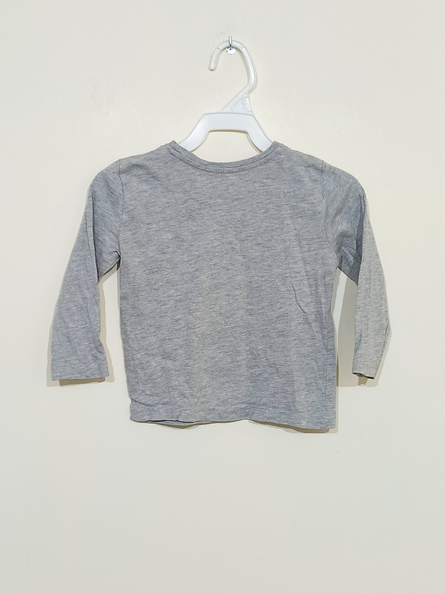 T-shirt manches longues Primark gris imprimé Taille 2 ans