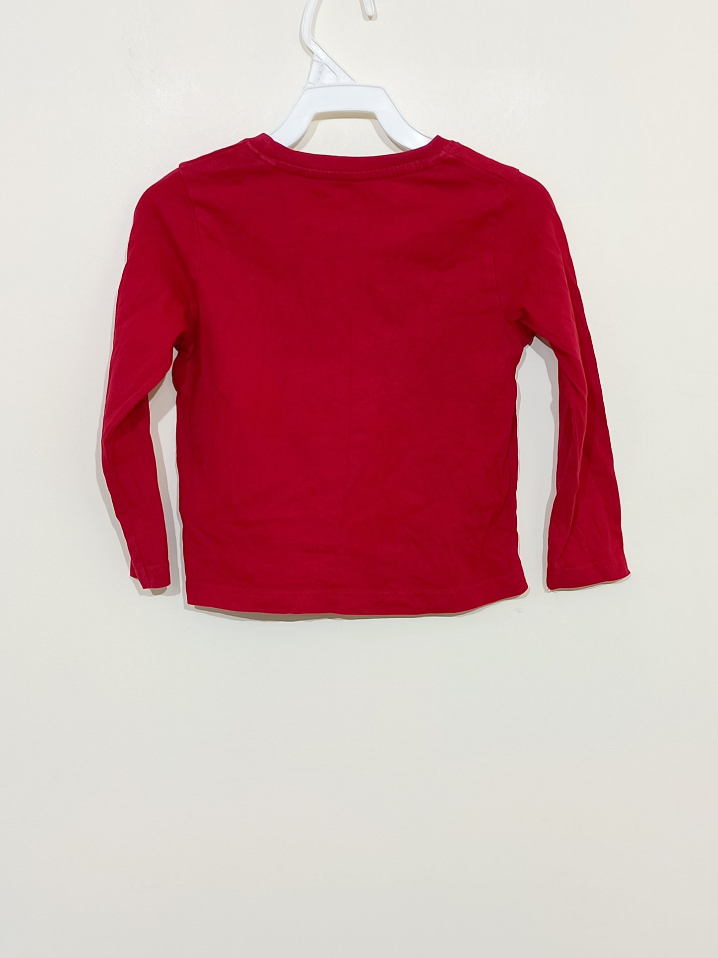 T-shirt manches longues lupilu rouge avec impression Taille 4 ans