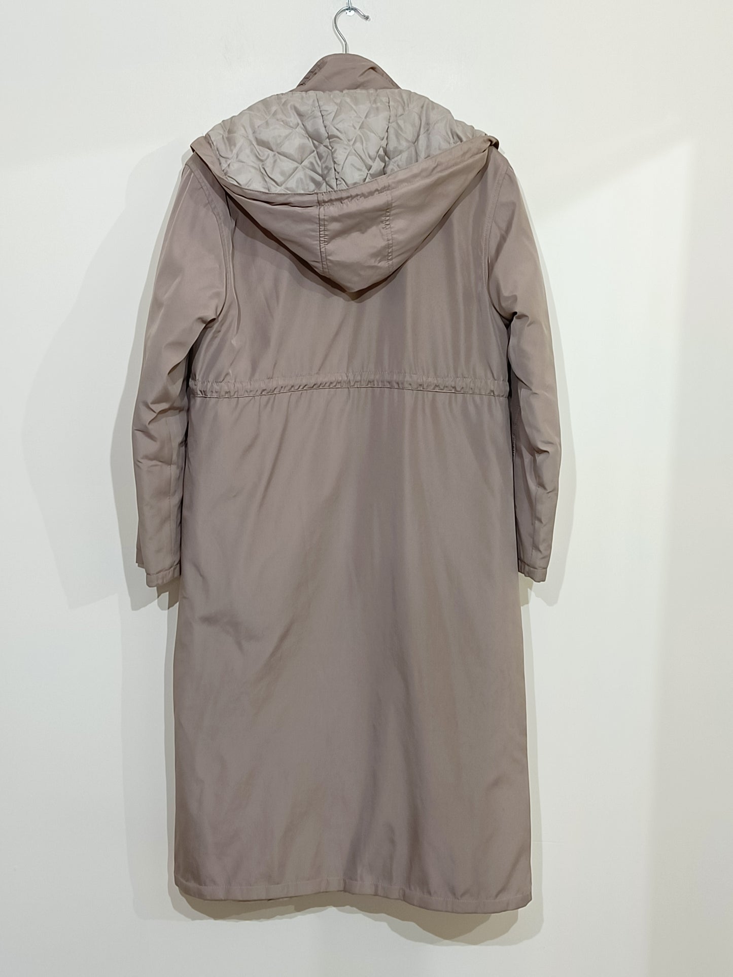 Manteau long Chanon beige avec capuche Taille S