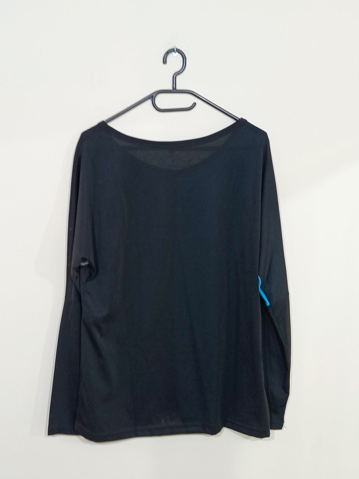 T-shirt manches longue bleu et noir avec sequins Taille XL