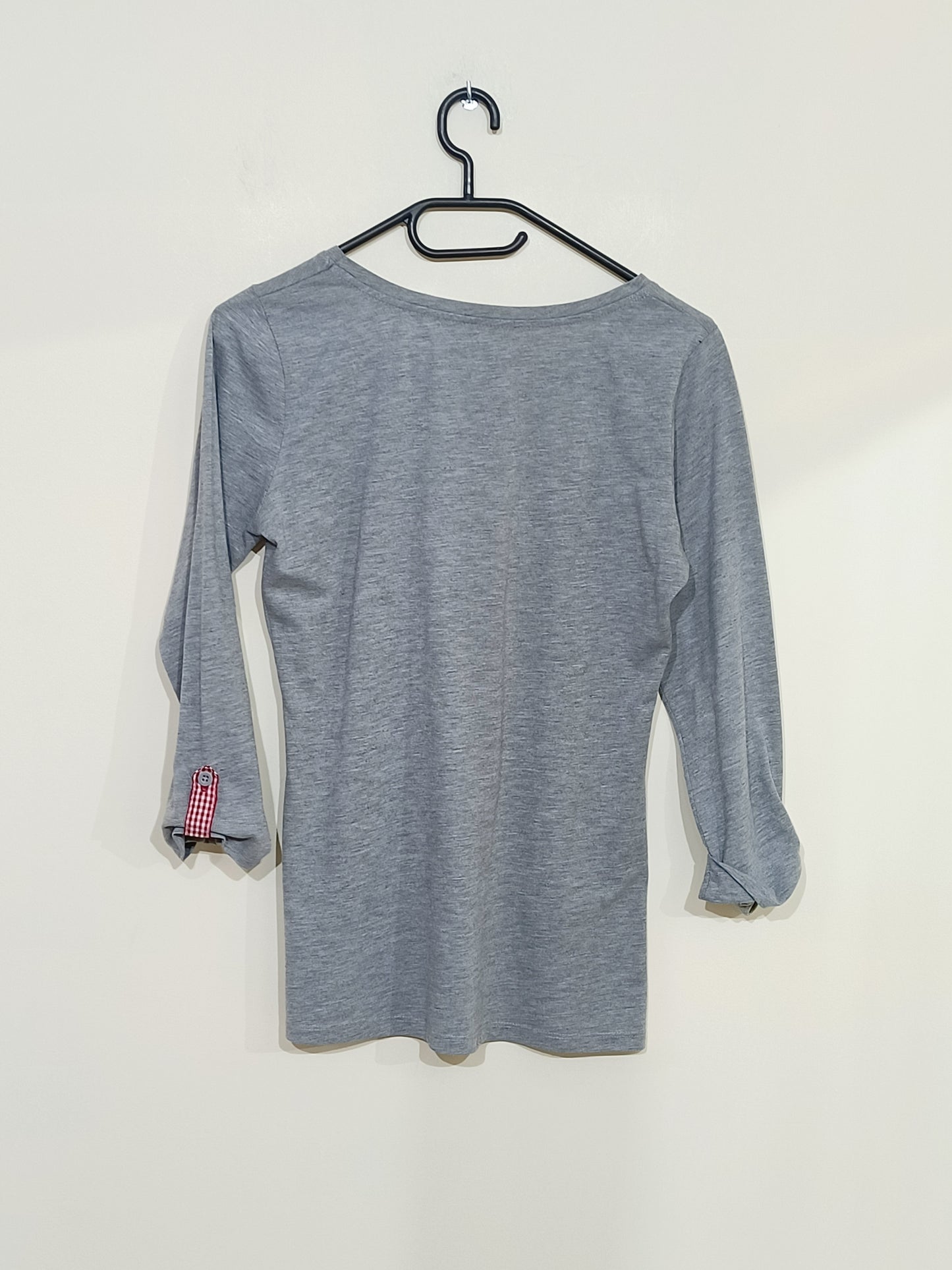 T-shirt manches 3/4 Cache-Cache gris avec impression Taille S