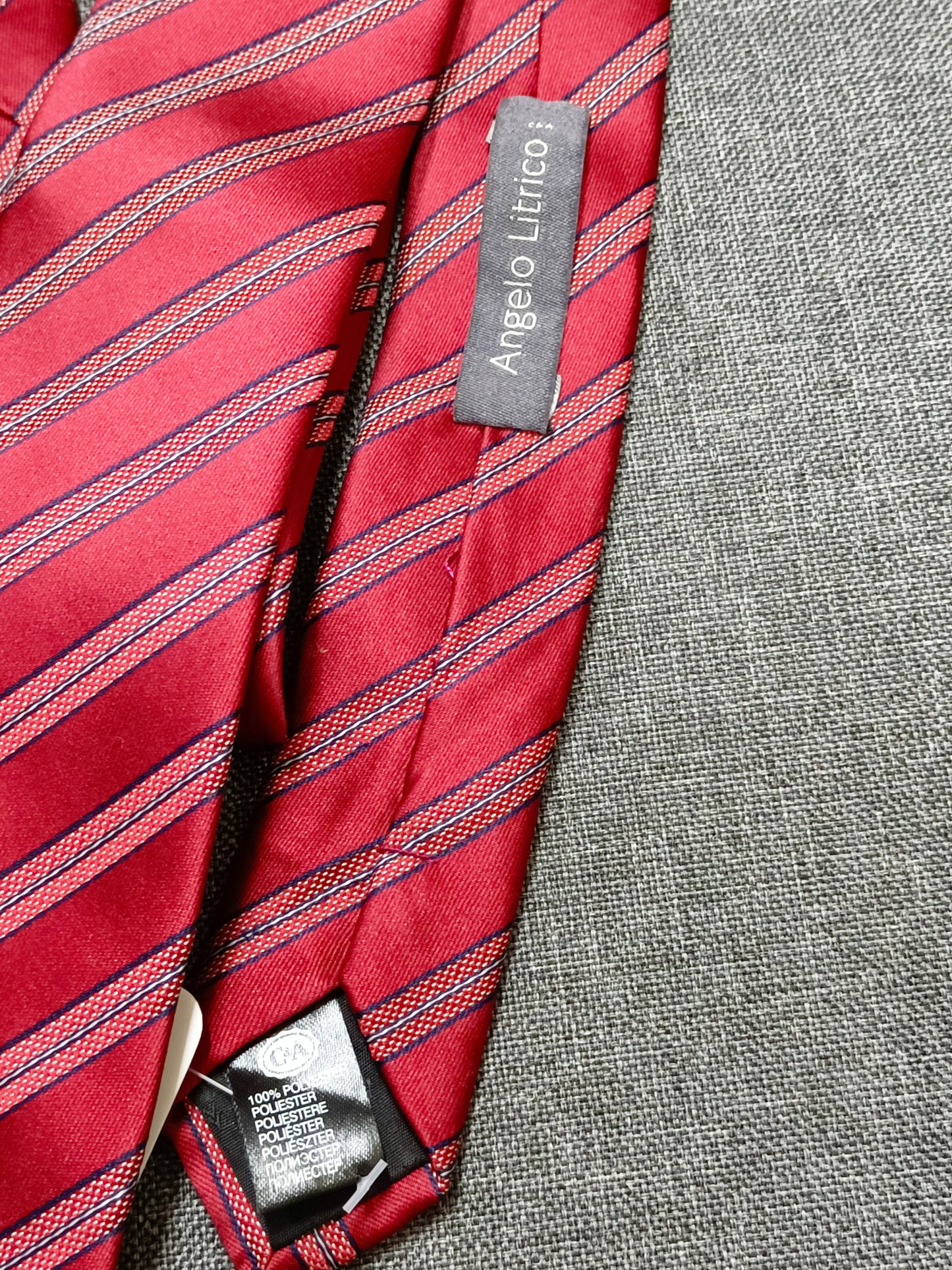 Cravate Angelo Litrico by C&A bordeaux rayée