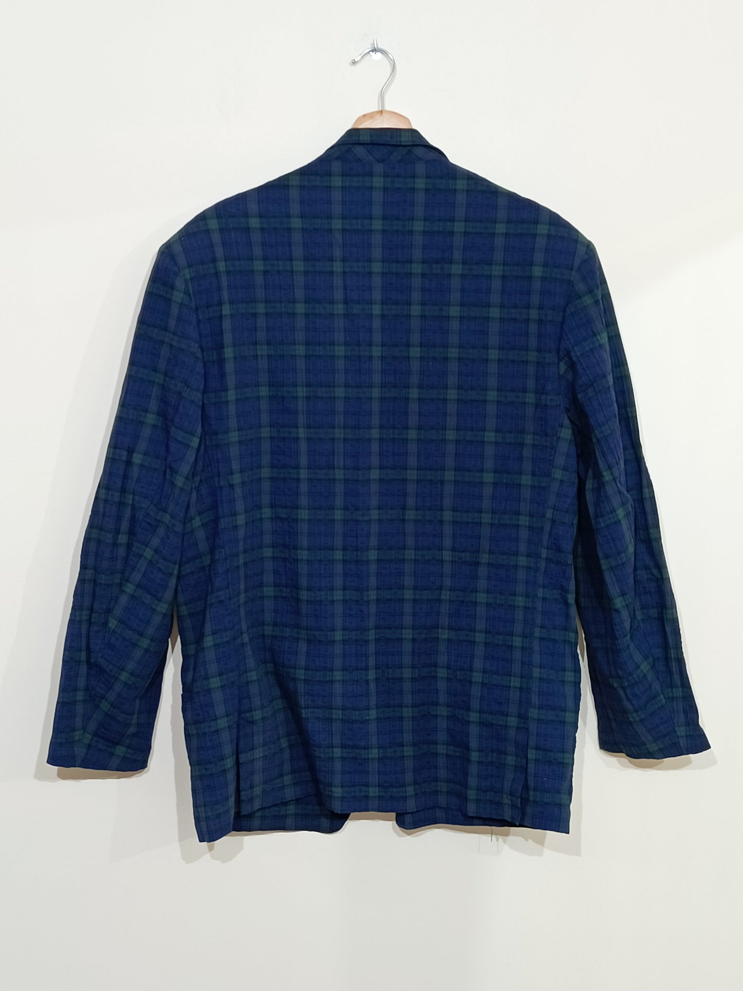 Veste bleue marine et verte à carreaux Taille L