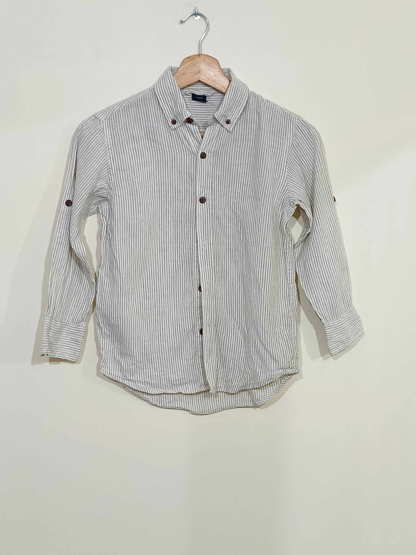 Chemise Gap Kids beige rayée Taille 6-7 Ans
