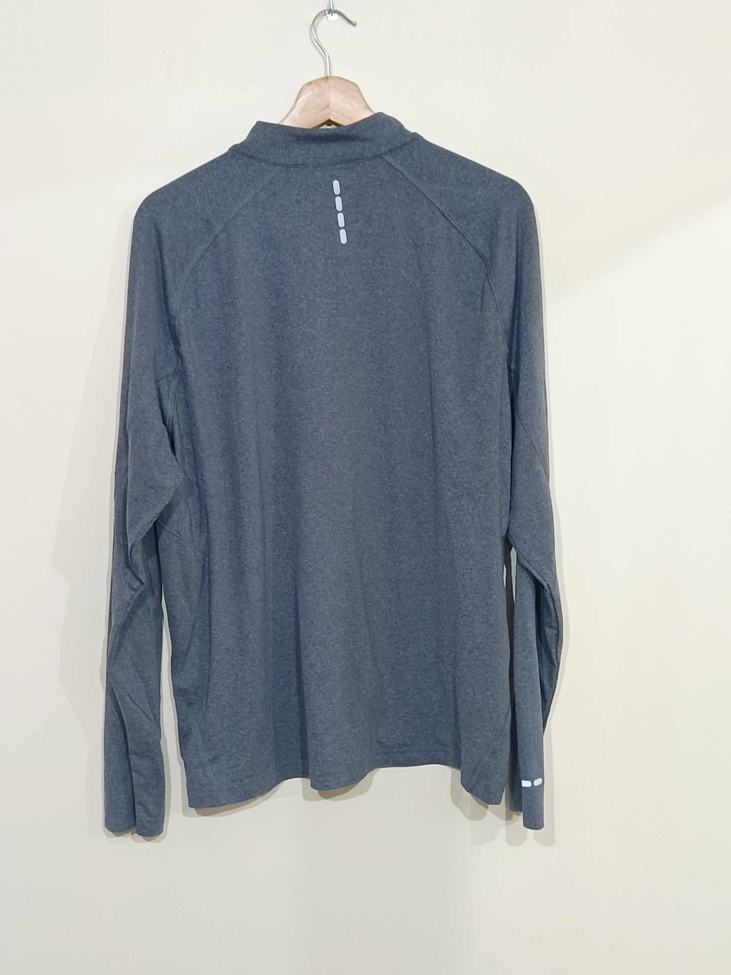 T-shirt manches longues Luciano gris et vert Taille L
