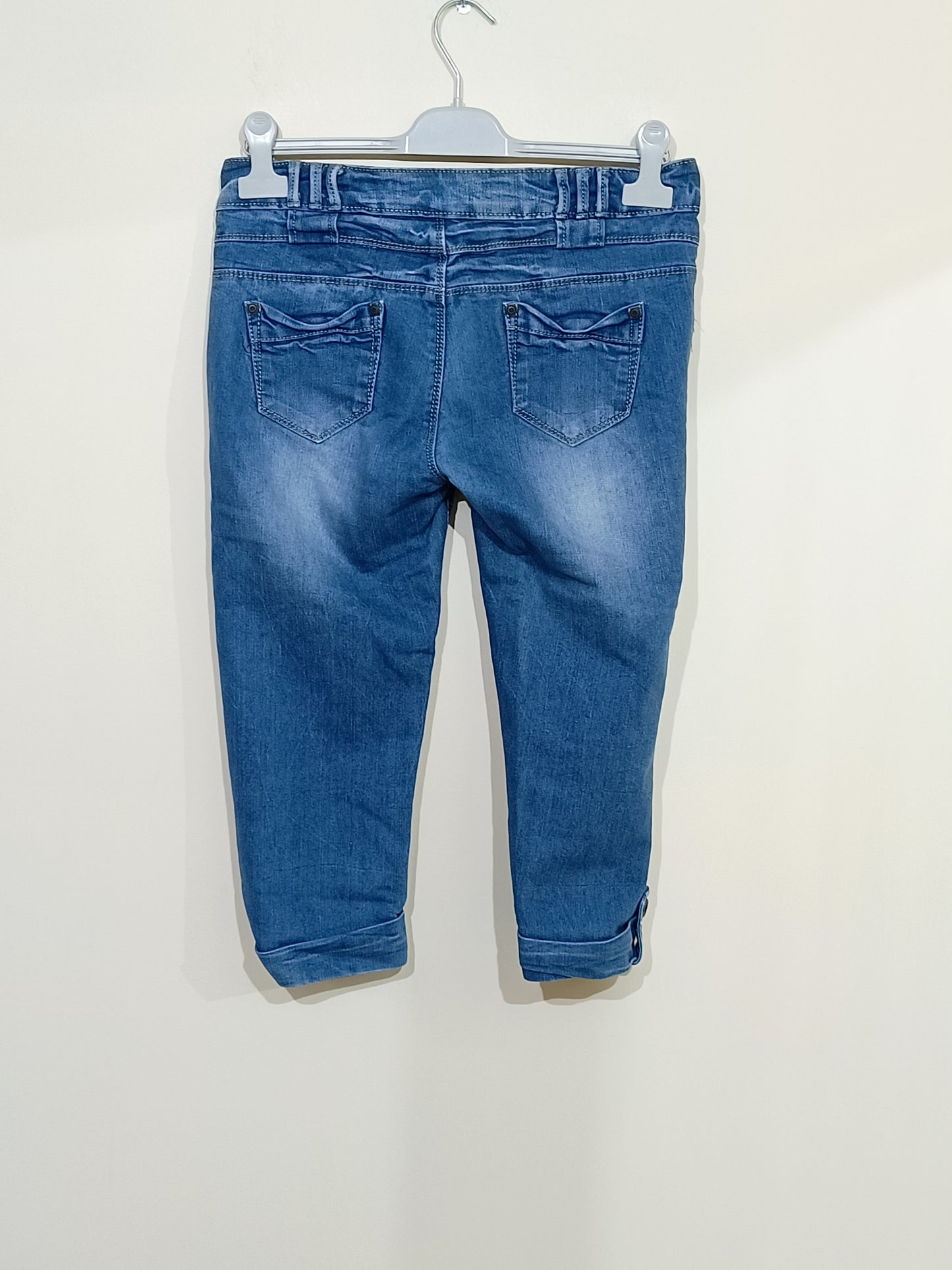 Pantacourt en jeans Colorful bleu délavé Taille 40
