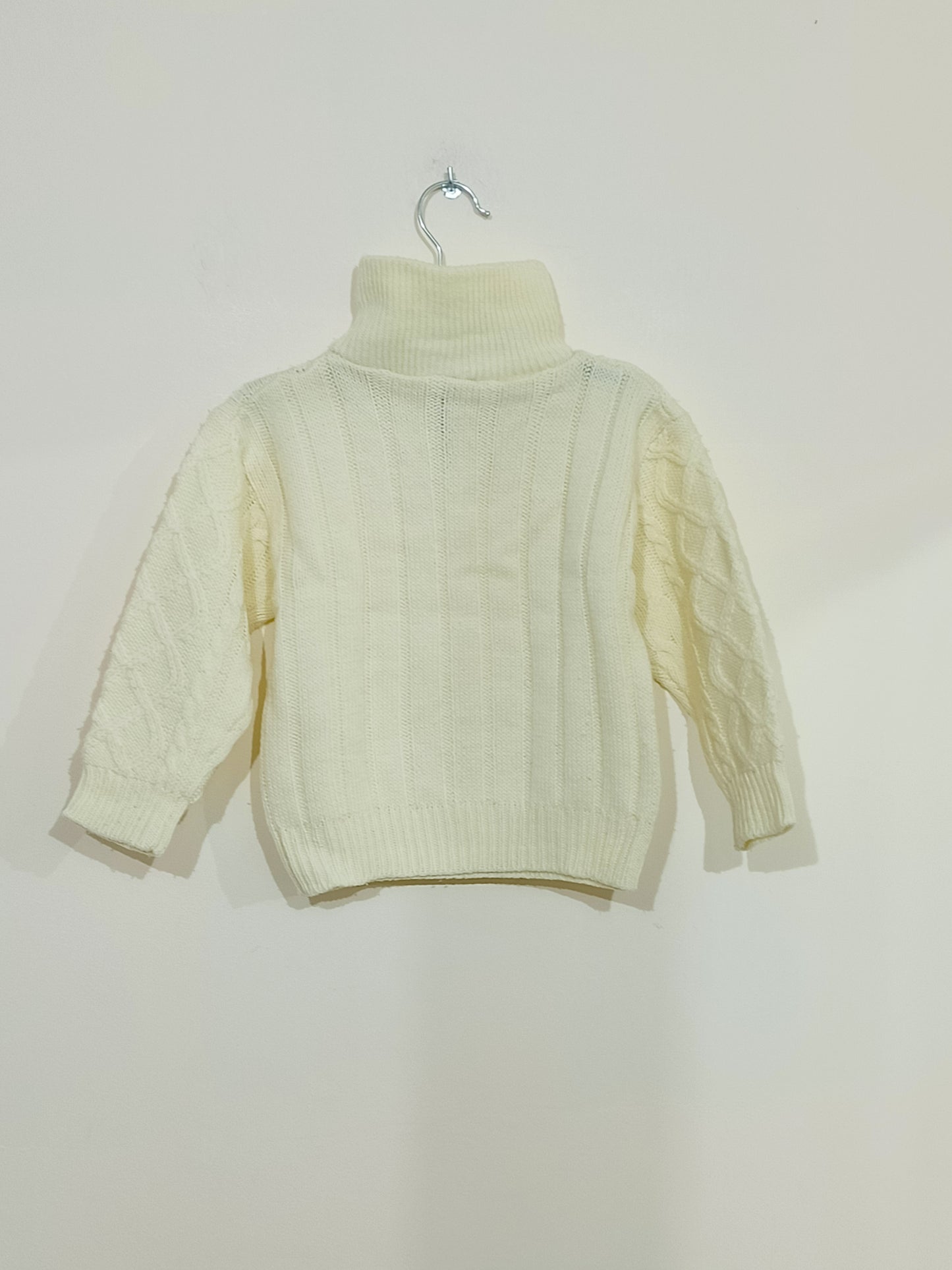 Pull col camionneur blanc cassé Taille 2 Ans
