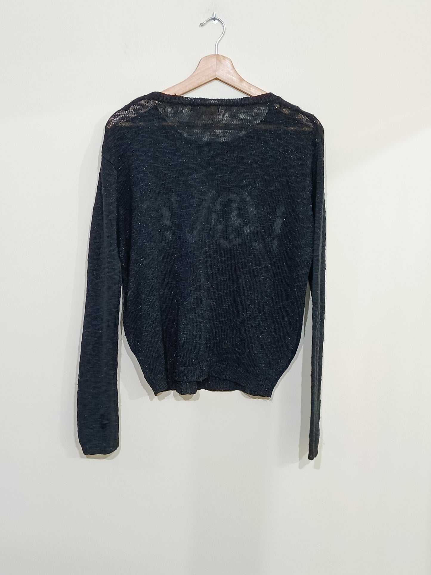 Pull L.C Fashion noir avec inscription LOVE Taille L