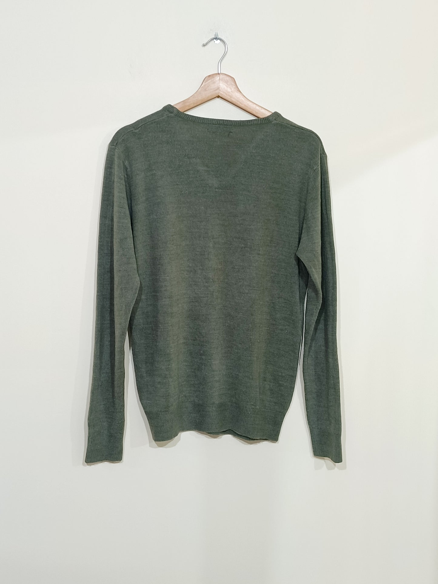 Pull Cedar Wood State col V kaki Taille M