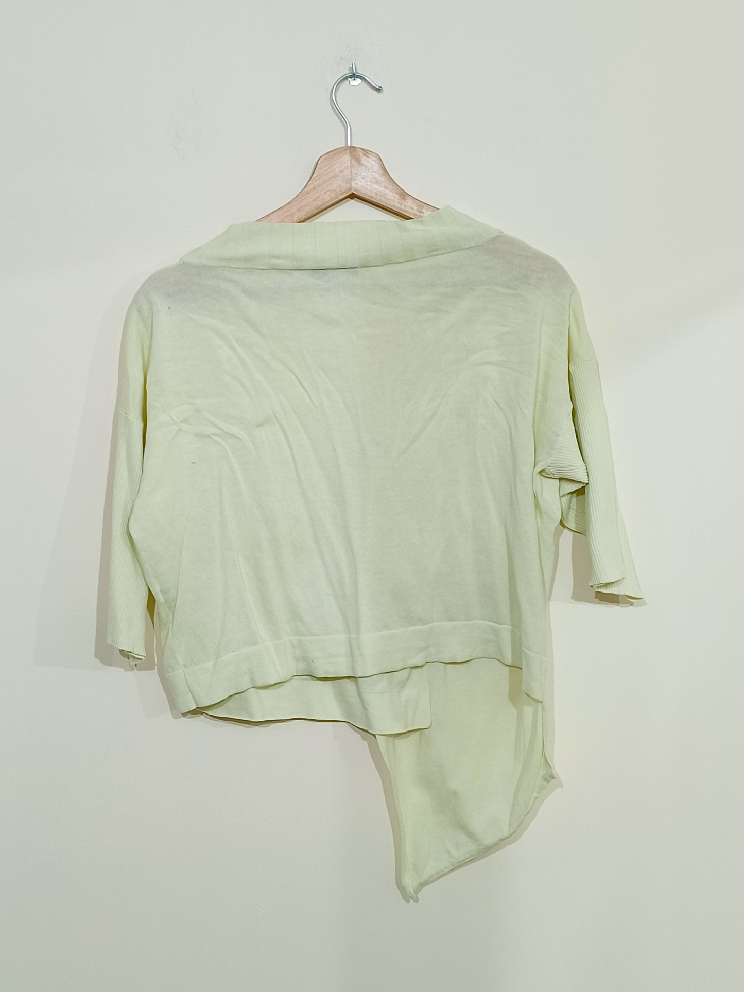 Gilet asymétrique Animale manches courtes vert clair Taille M