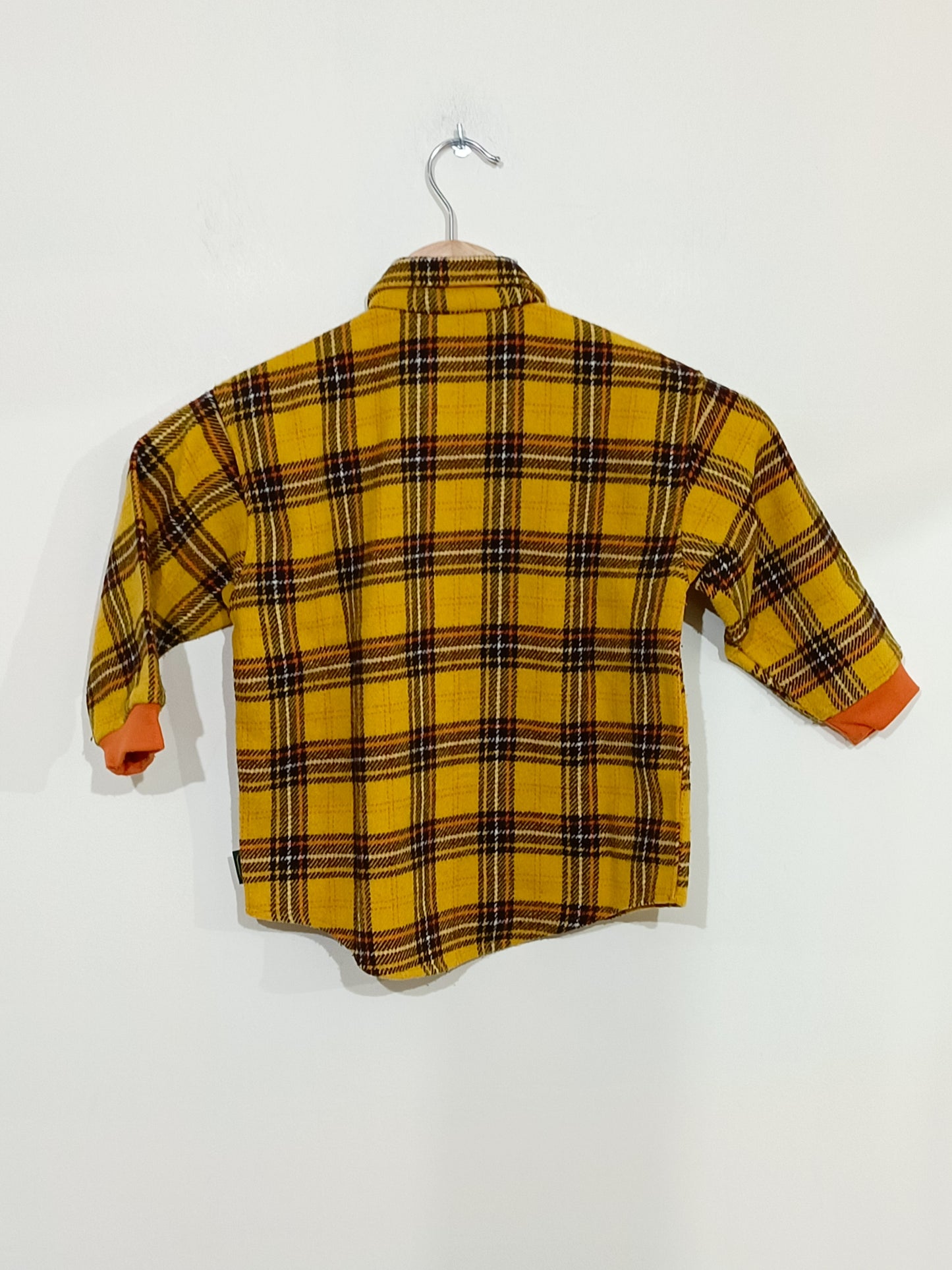 Veste zippée World is Junior jaune à carreaux Taille 3 Ans