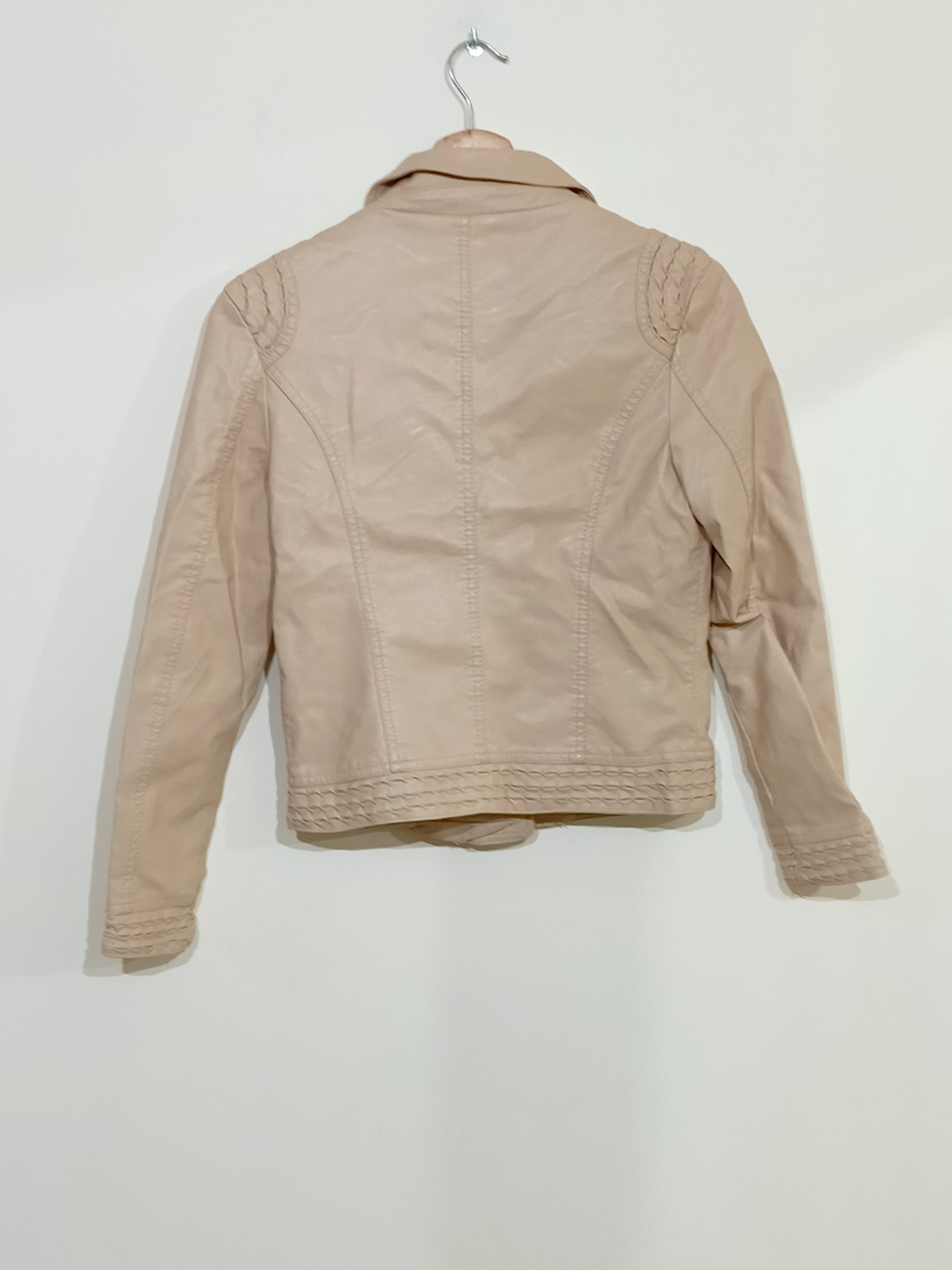 Veste en simili cuir Kids Star beige Taille 12 Ans