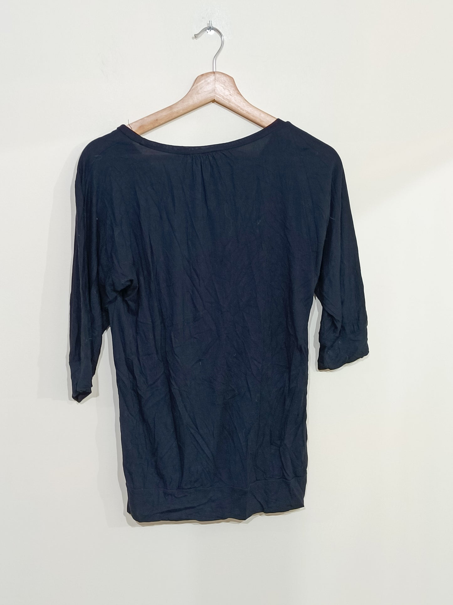 T-shirt manches 3/4 noir Taille M