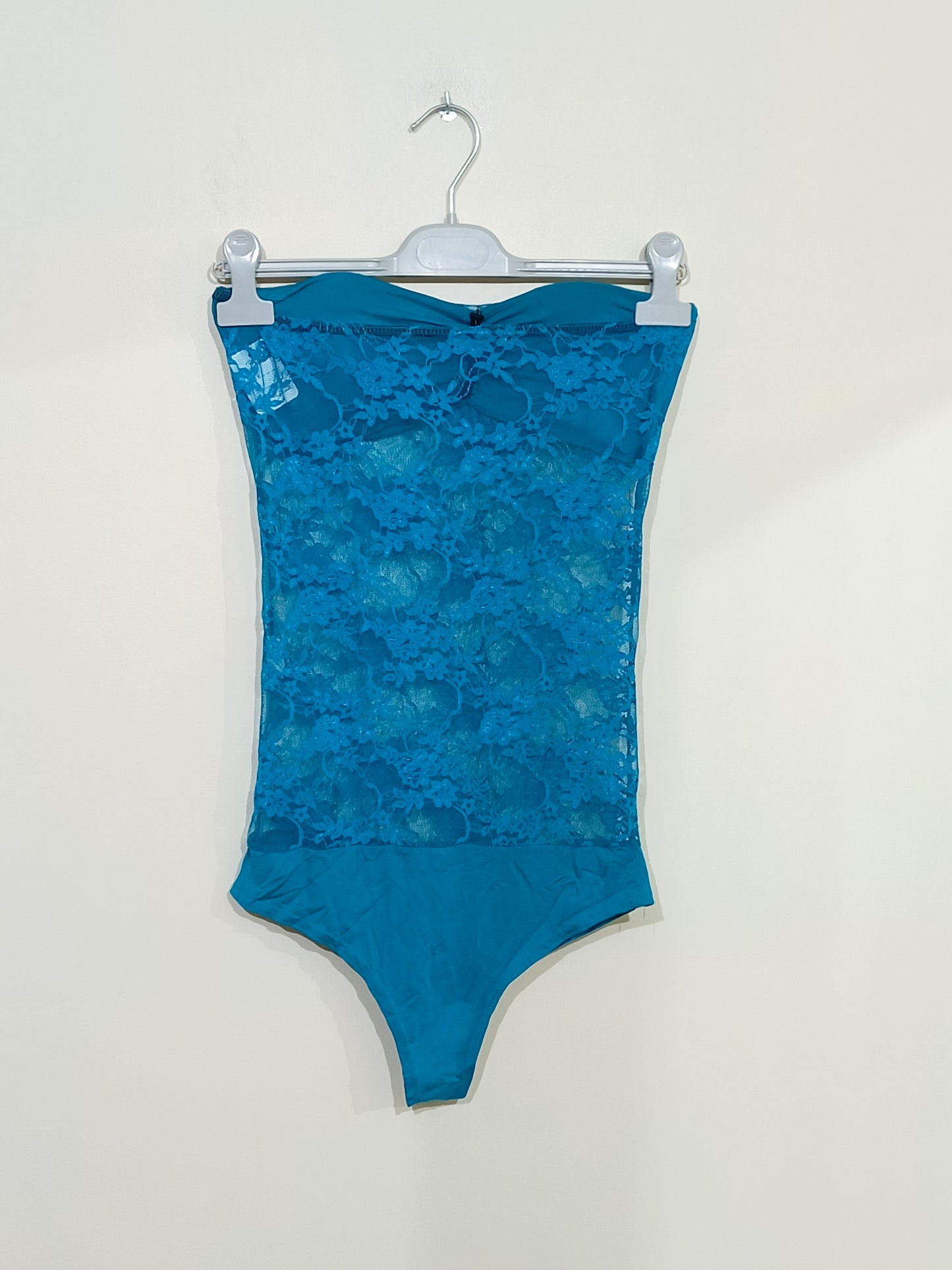 Body bustier avec dentelle turquise Taille 36/38