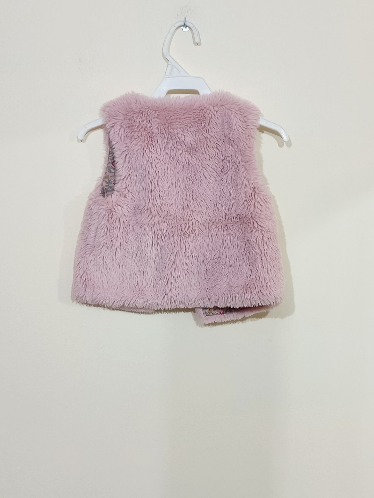 Veste sans manche Du Pareil au Même en fausse fourrure rose Taille 4 Ans
