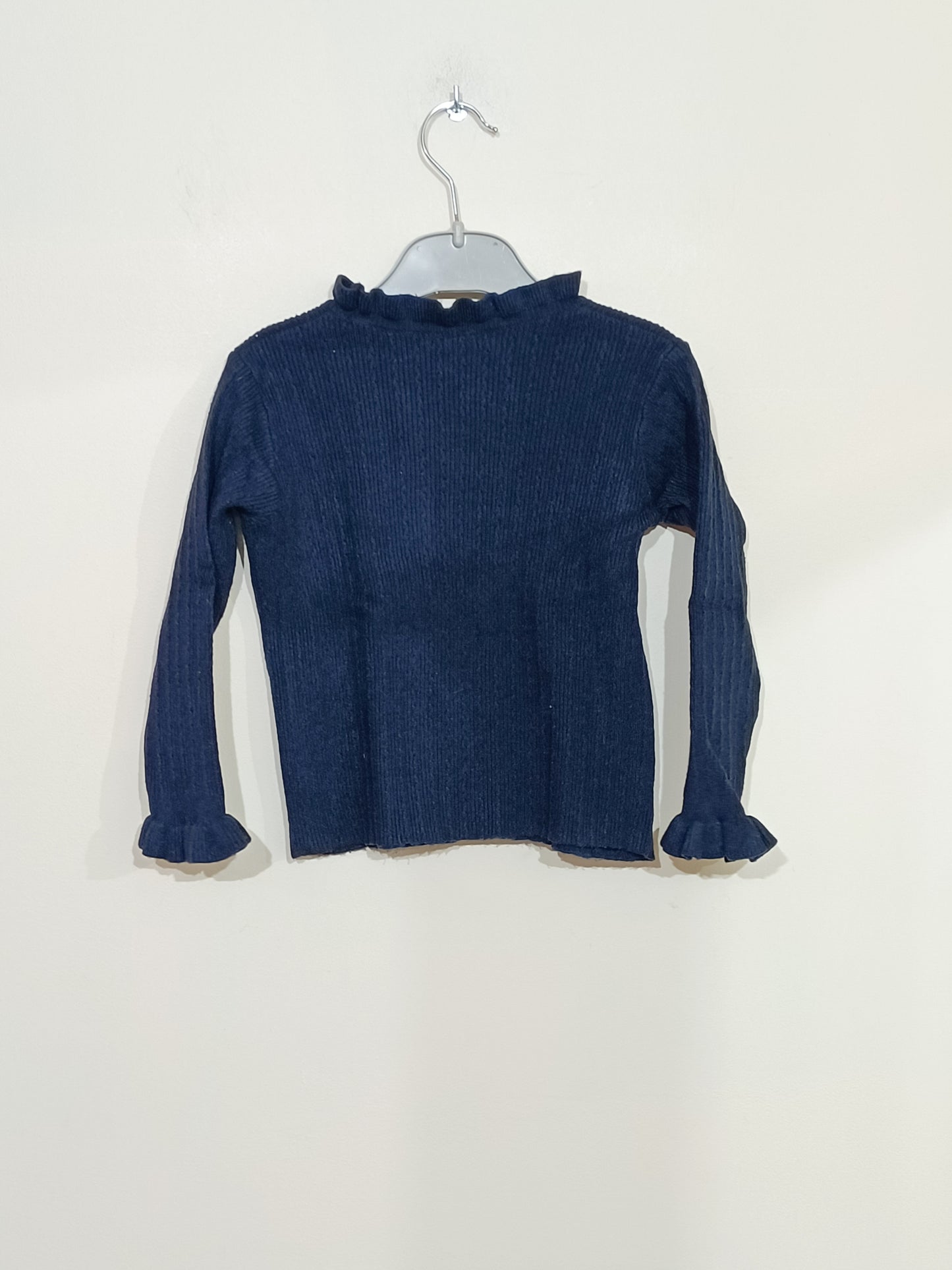 Pull Kiabi bleu marine col fantaisie Taille 4 Ans