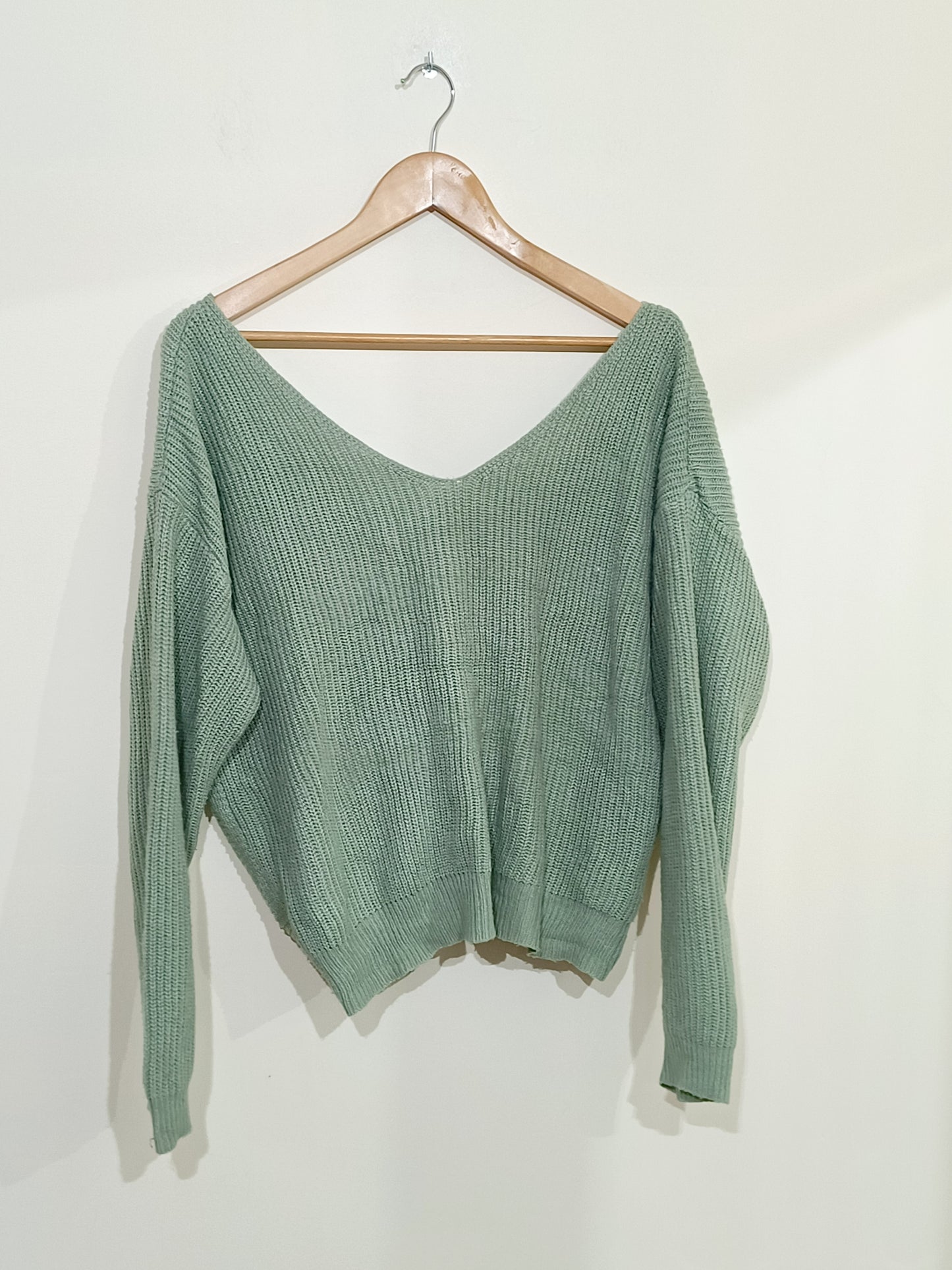 Pull cache-cœur Shein vert Taille M