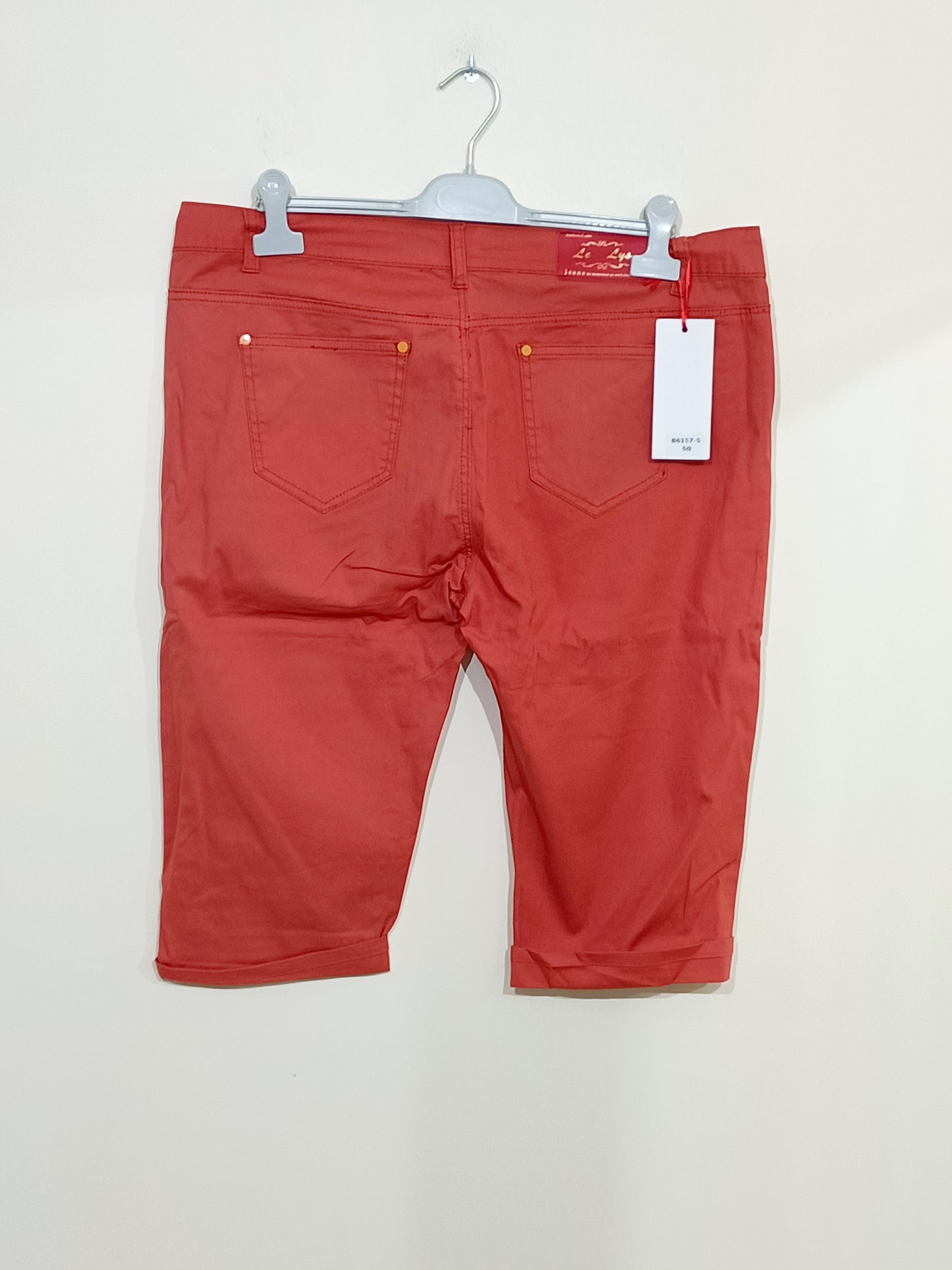 Pantacourt Le Lys Jeans orange Taille 50