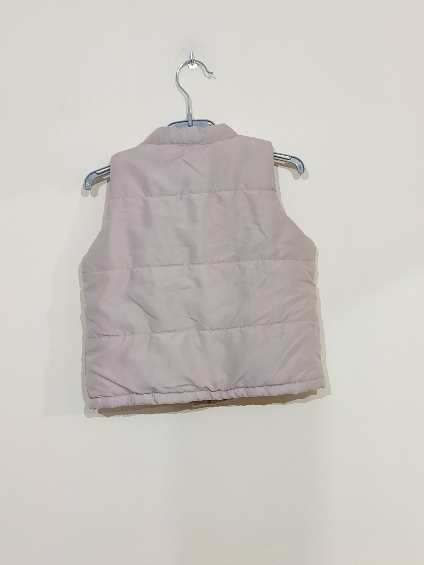 Veste sans manche beige et rouge Taille 23 Mois