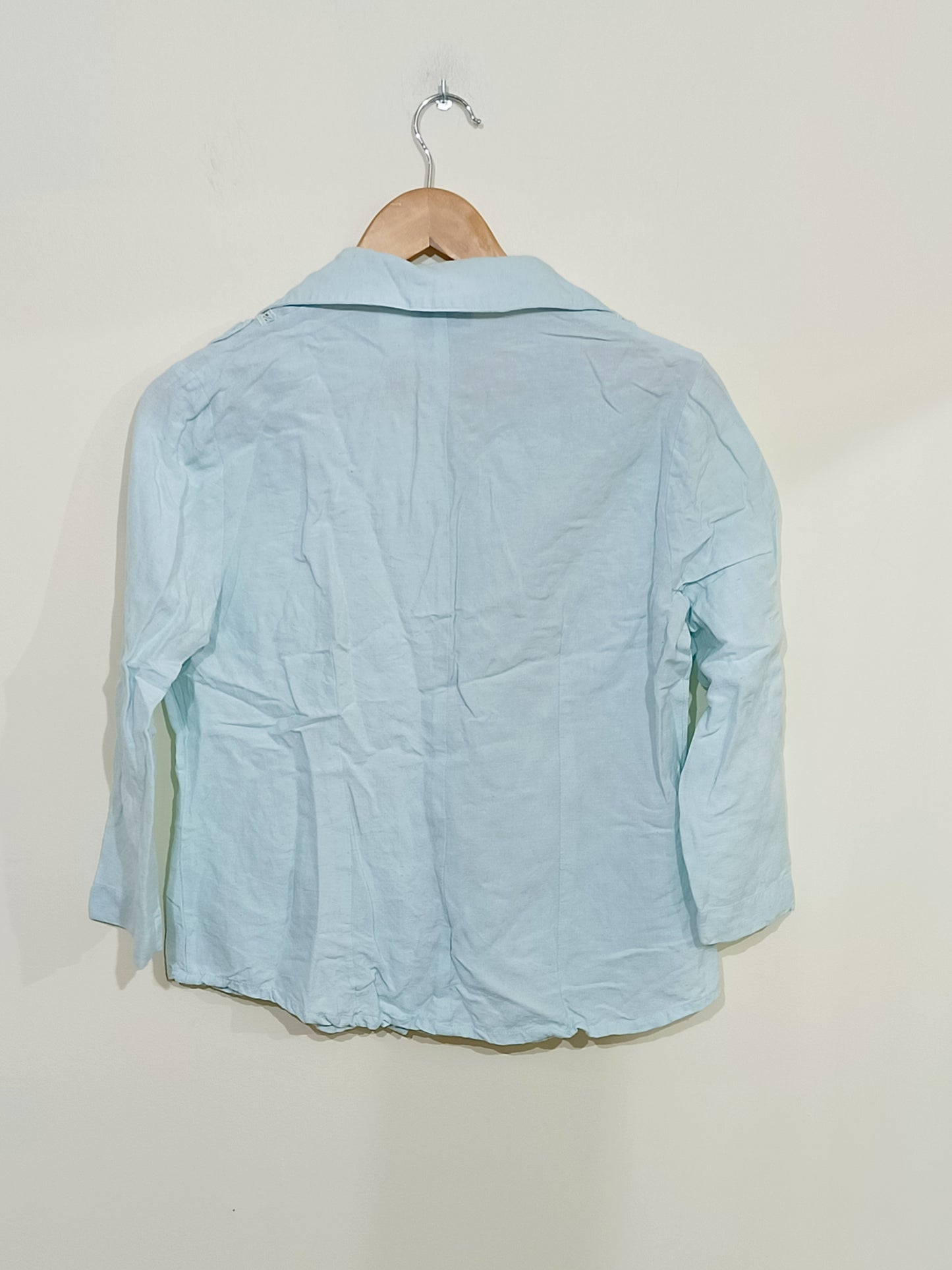 Chemise manches 3/4 Anne Weyburn bleue claire Taille 38