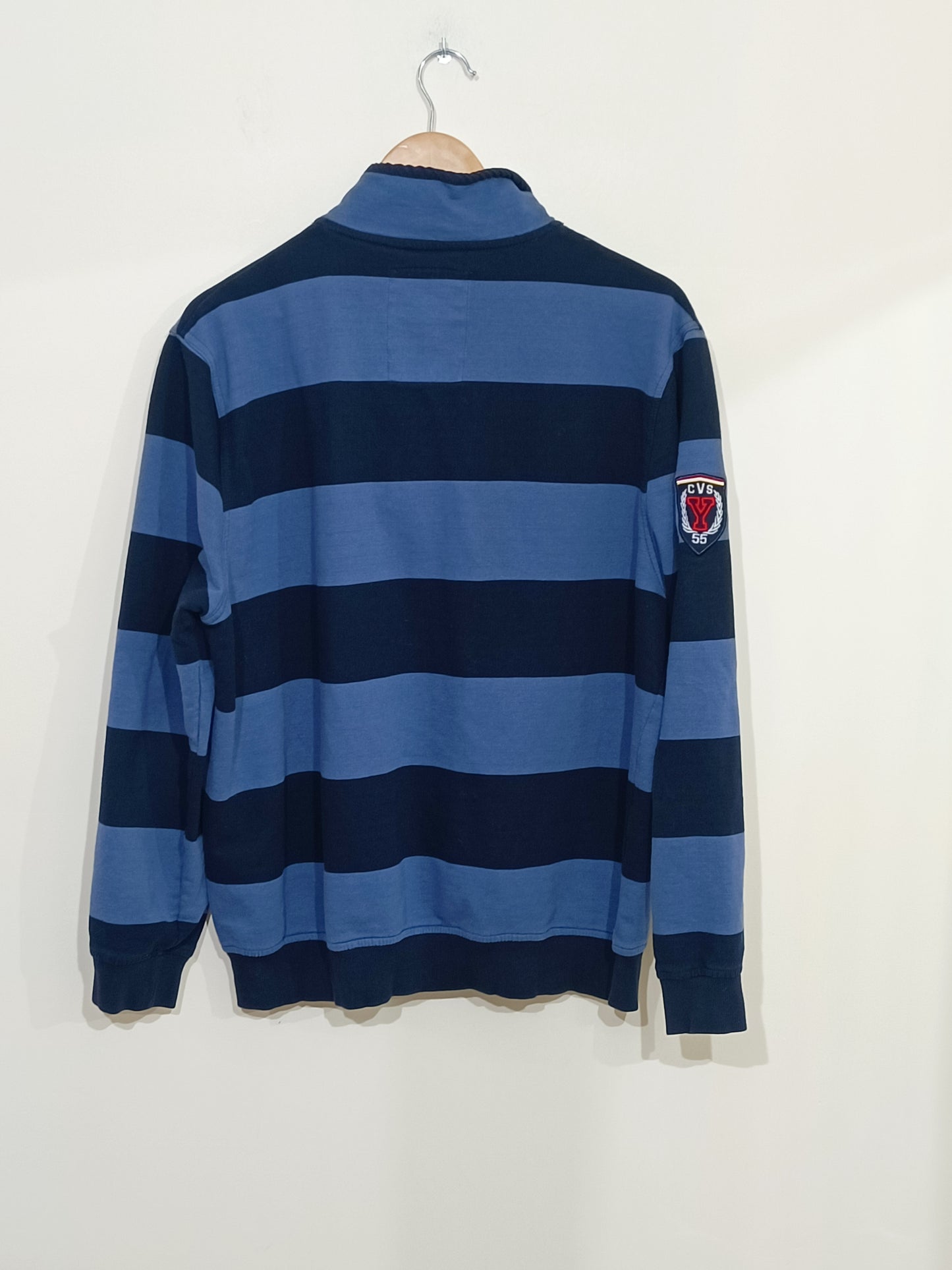 Sweat col camionneur Charles Vögele rayé bleu Taille XL