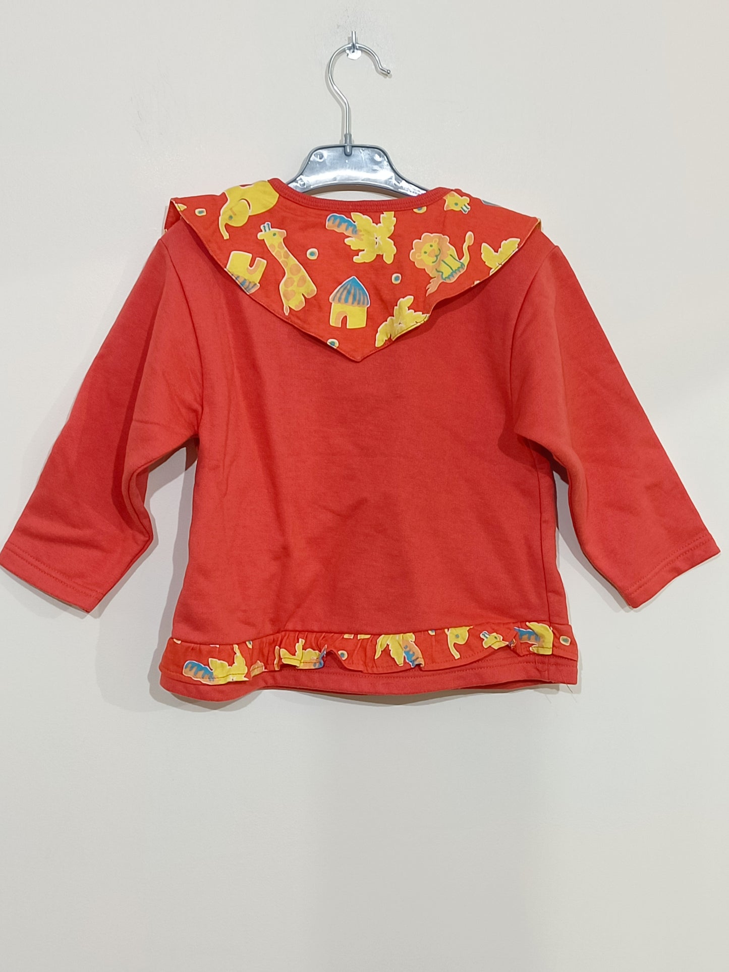 Ensemble 2 pièces orange avec motifs animaux Taille 4 Ans