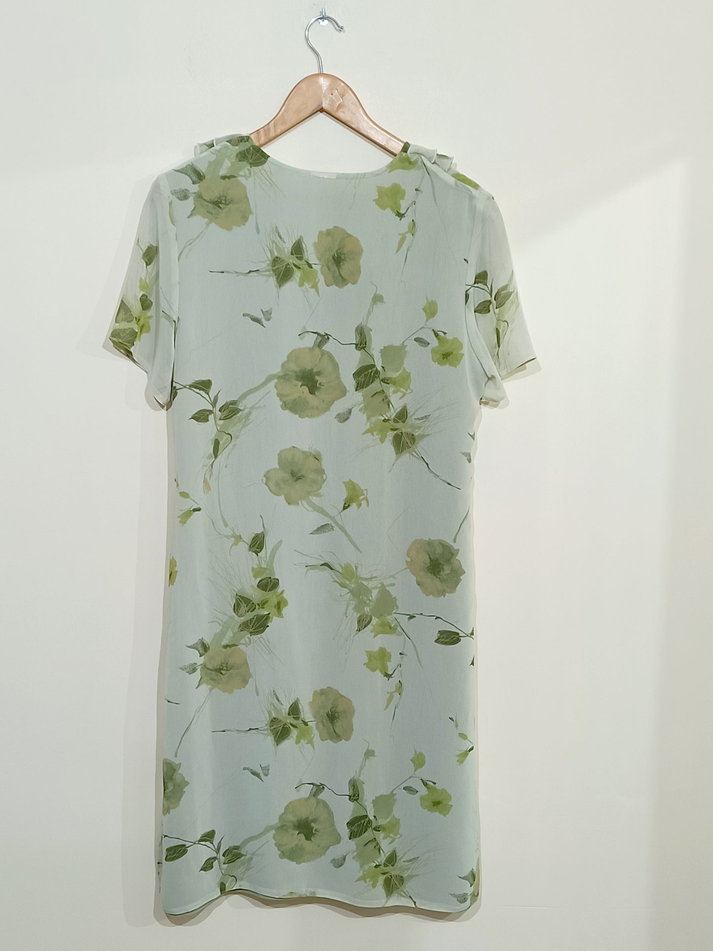 Robe verte et beige imprimée Taille L
