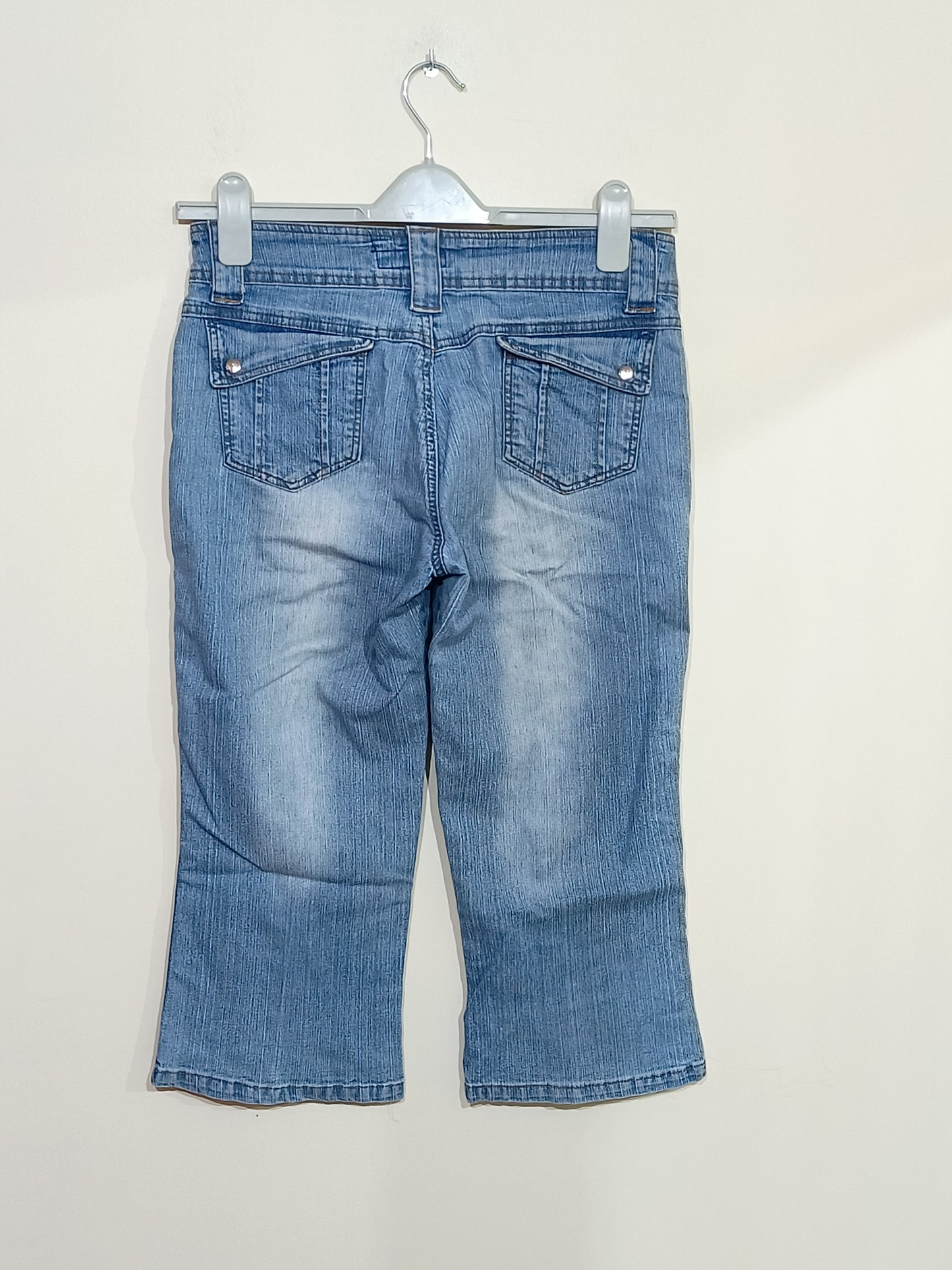 Pantacourt en jeans B-Two jeans bleu délavé Taille M