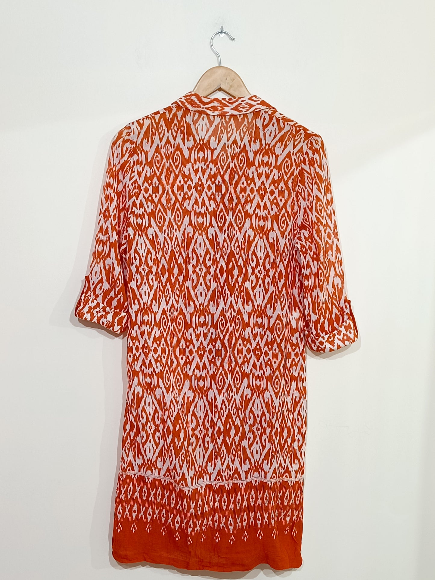 Robe chemise D.Sport orange et beige Taille 42