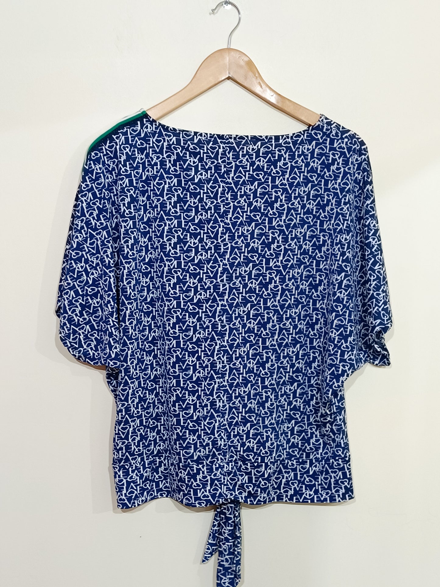 Tunique manches courtes Bréal bleue avec inscription "LOVE" Taille L