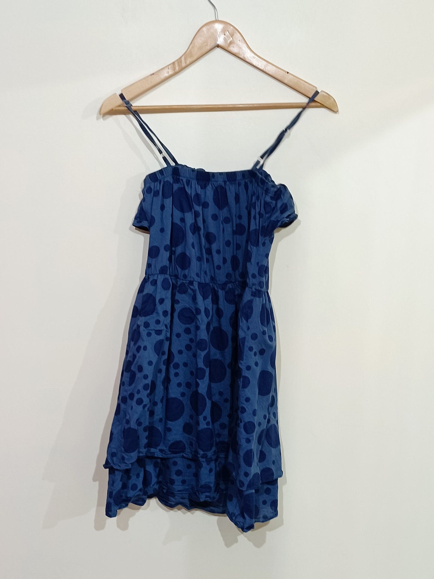 Robe Cache-Cache bleue à pois Taille 38