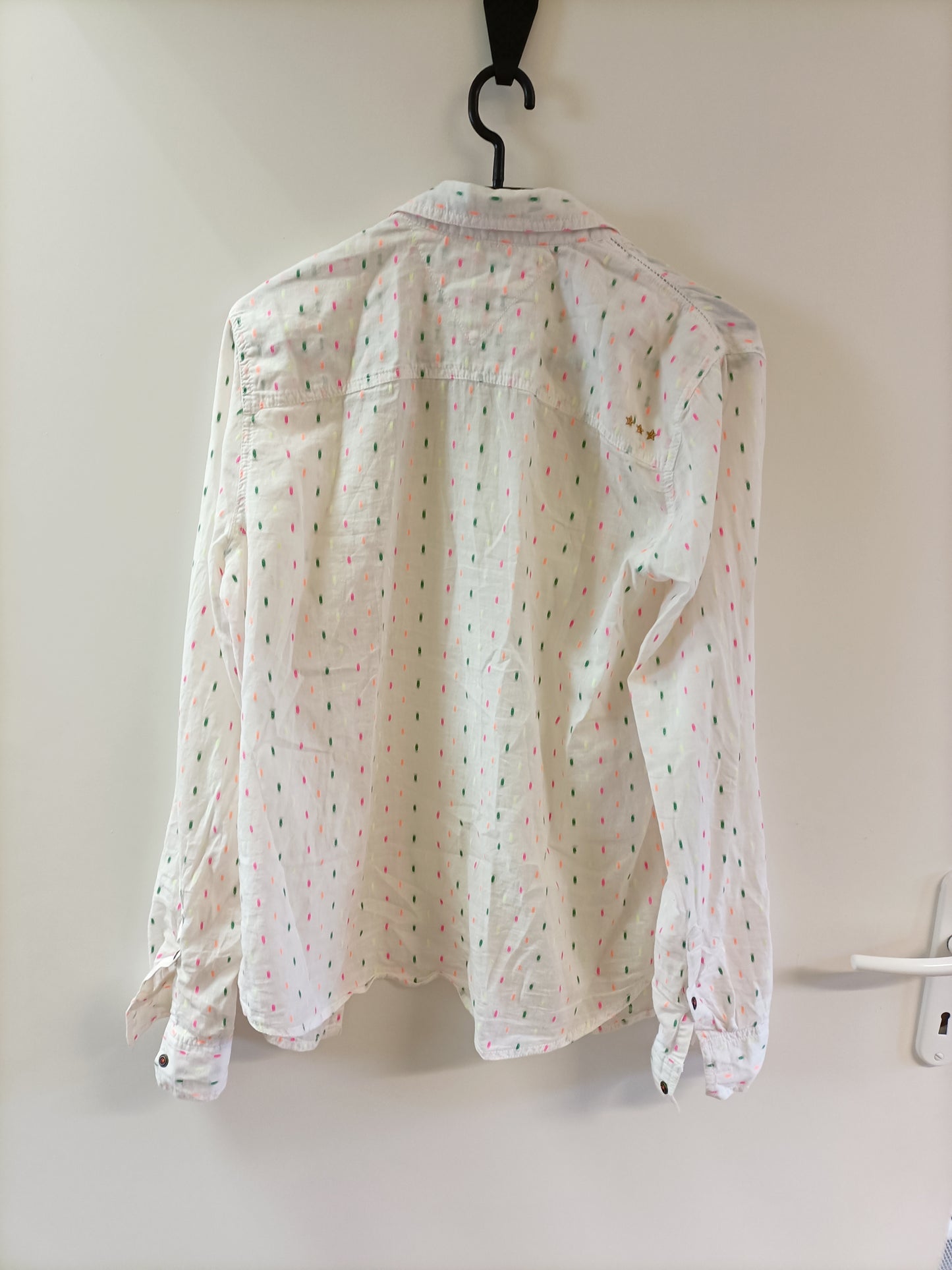 Chemise Tommy Hilfiger blanche à pois multicolore Taille M