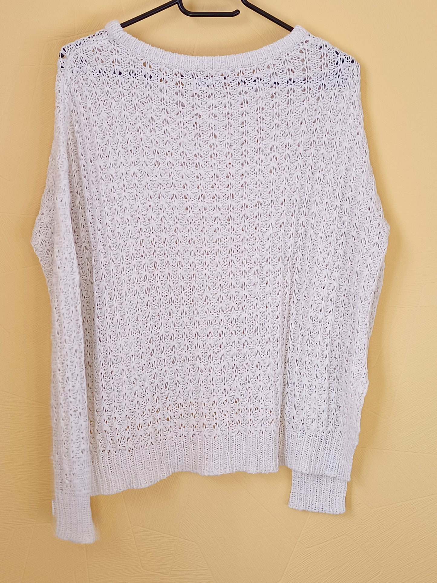 Pull mailles ajourées bershka blanc Taille S