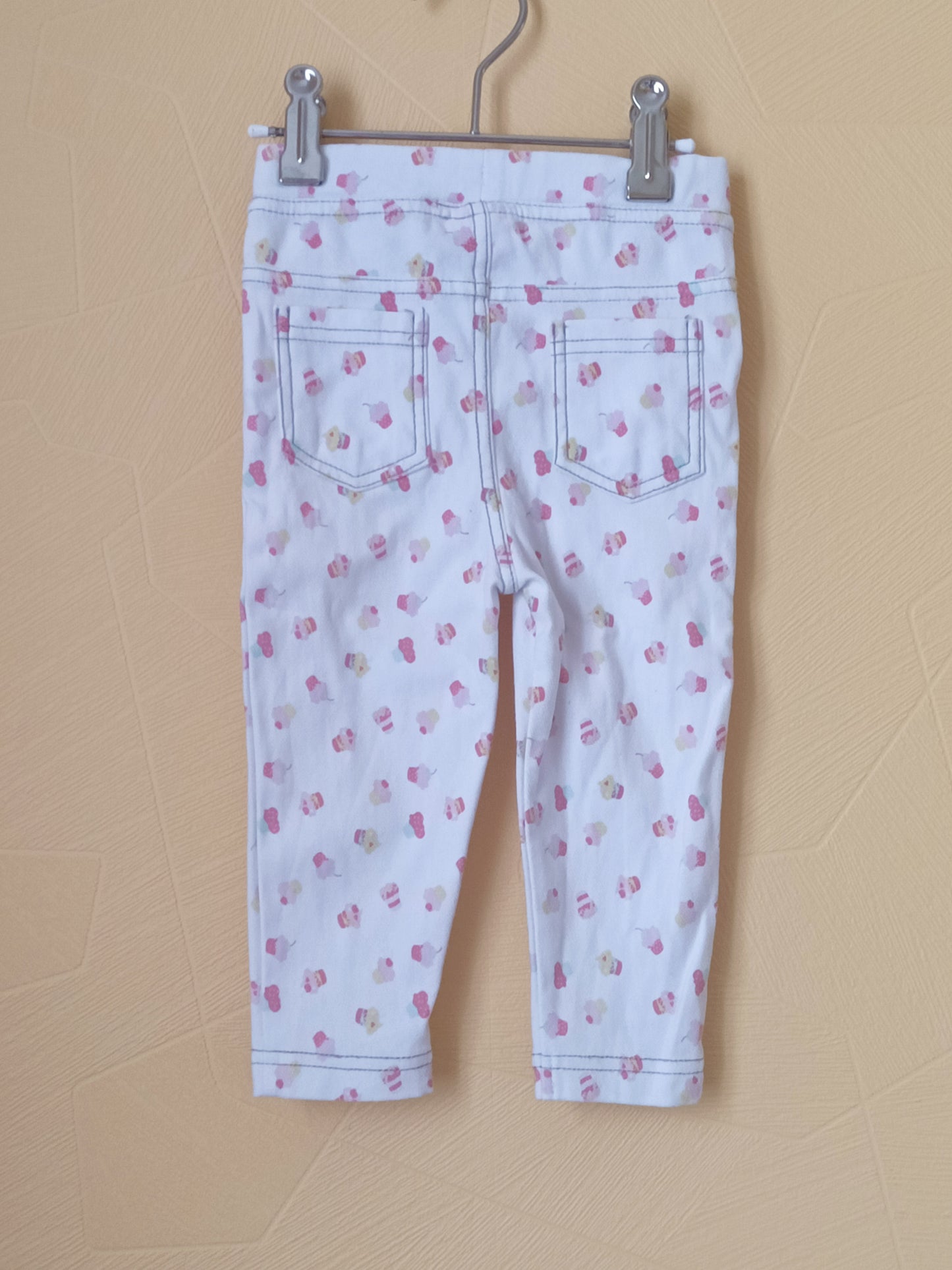 Pantalon Tissaia blanc à motifs Taille 18 Mois