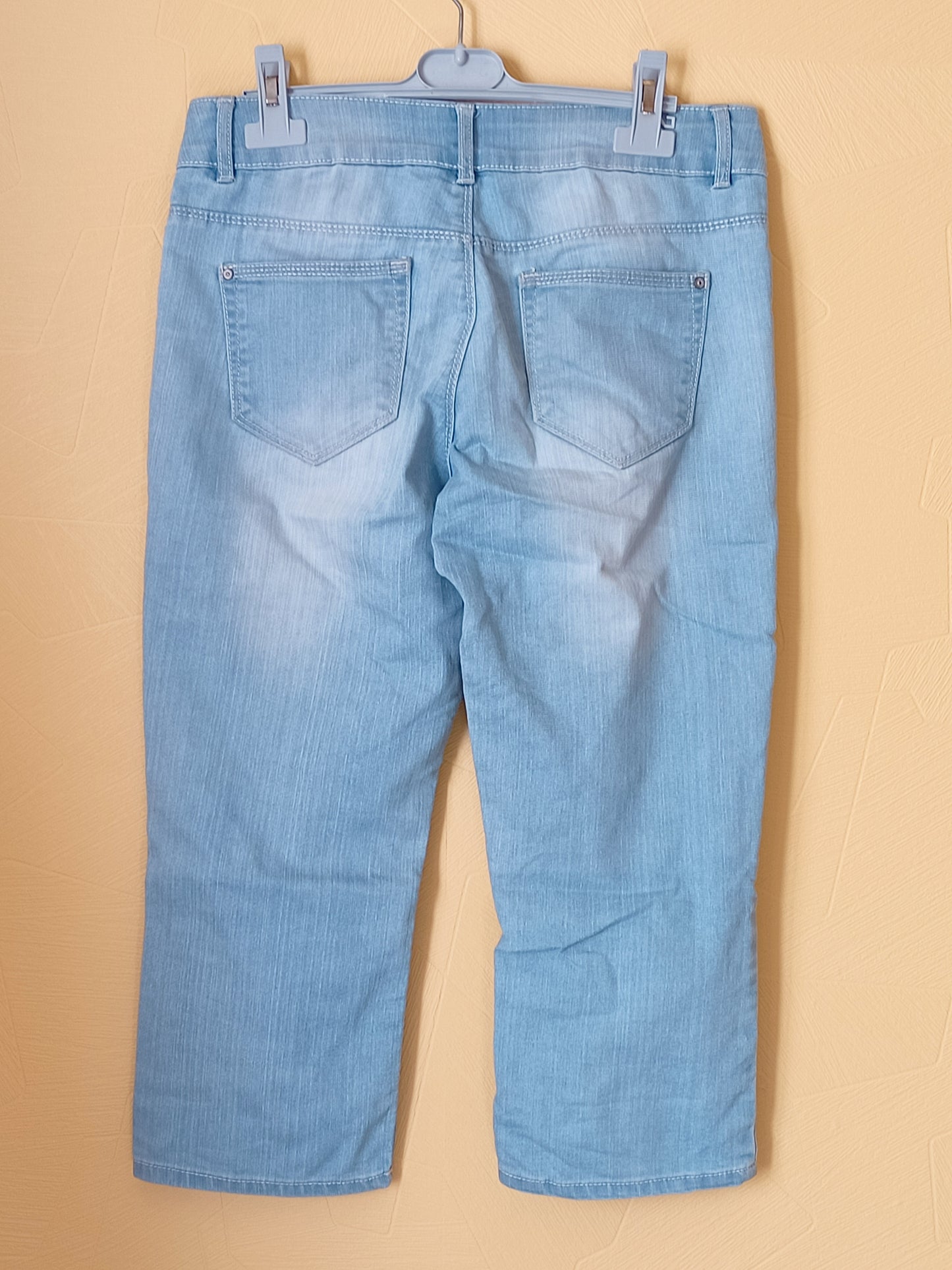 Pantacourt en jeans Camaïeu bleu clair Taille 40