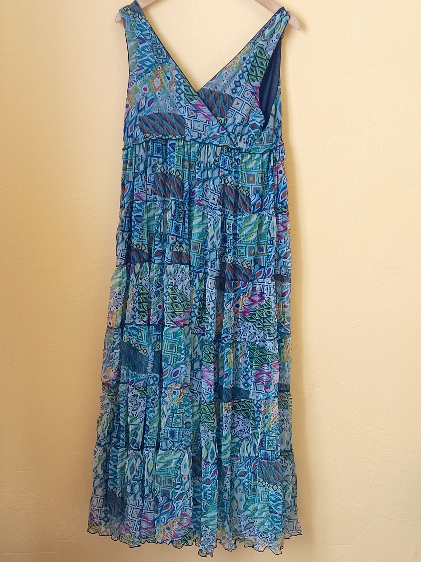 Robe longue à bretelles imprimée Taille XXL