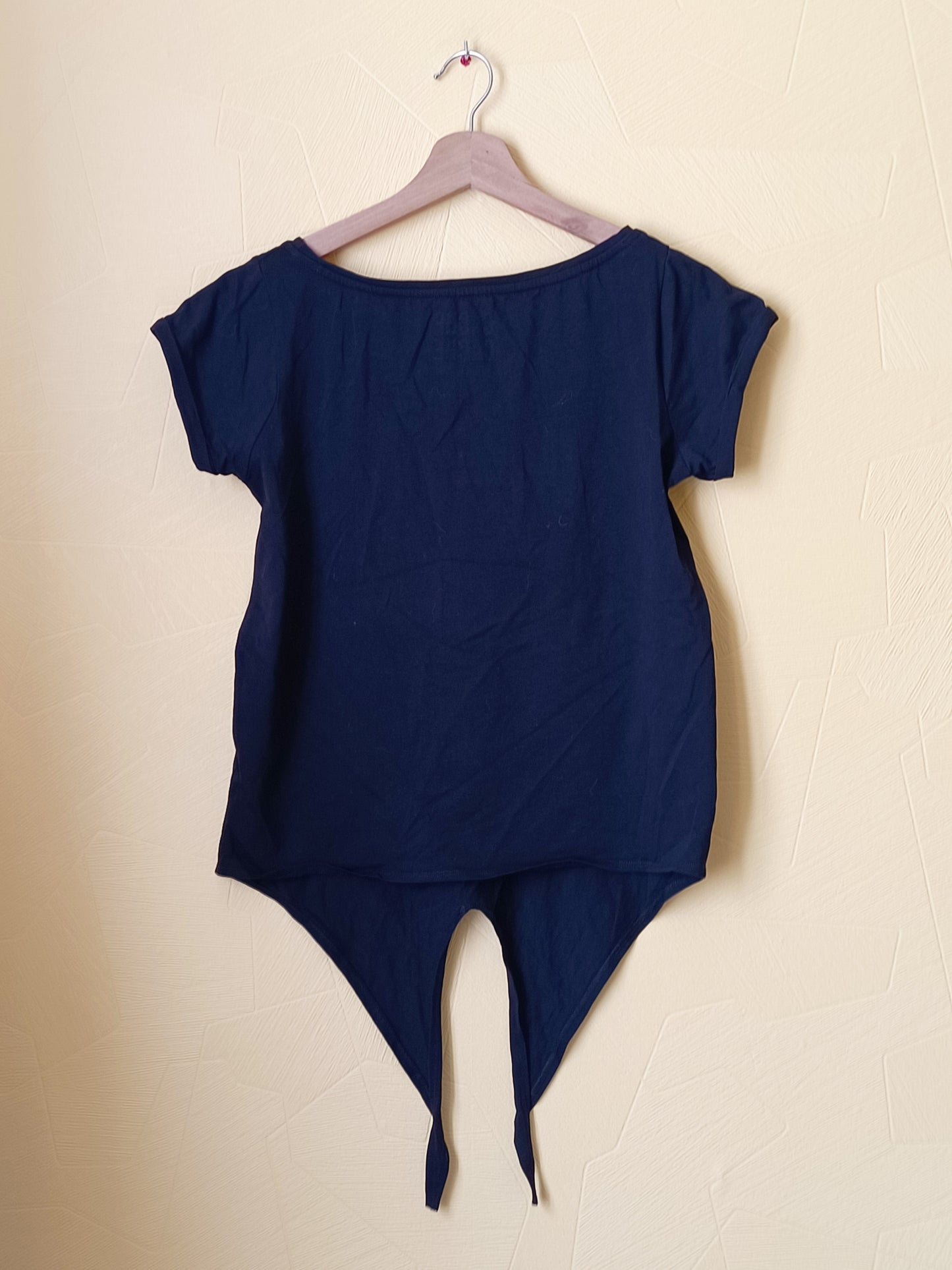 T-shirt à nouer Cache-Cache noir avec impression Taille XS