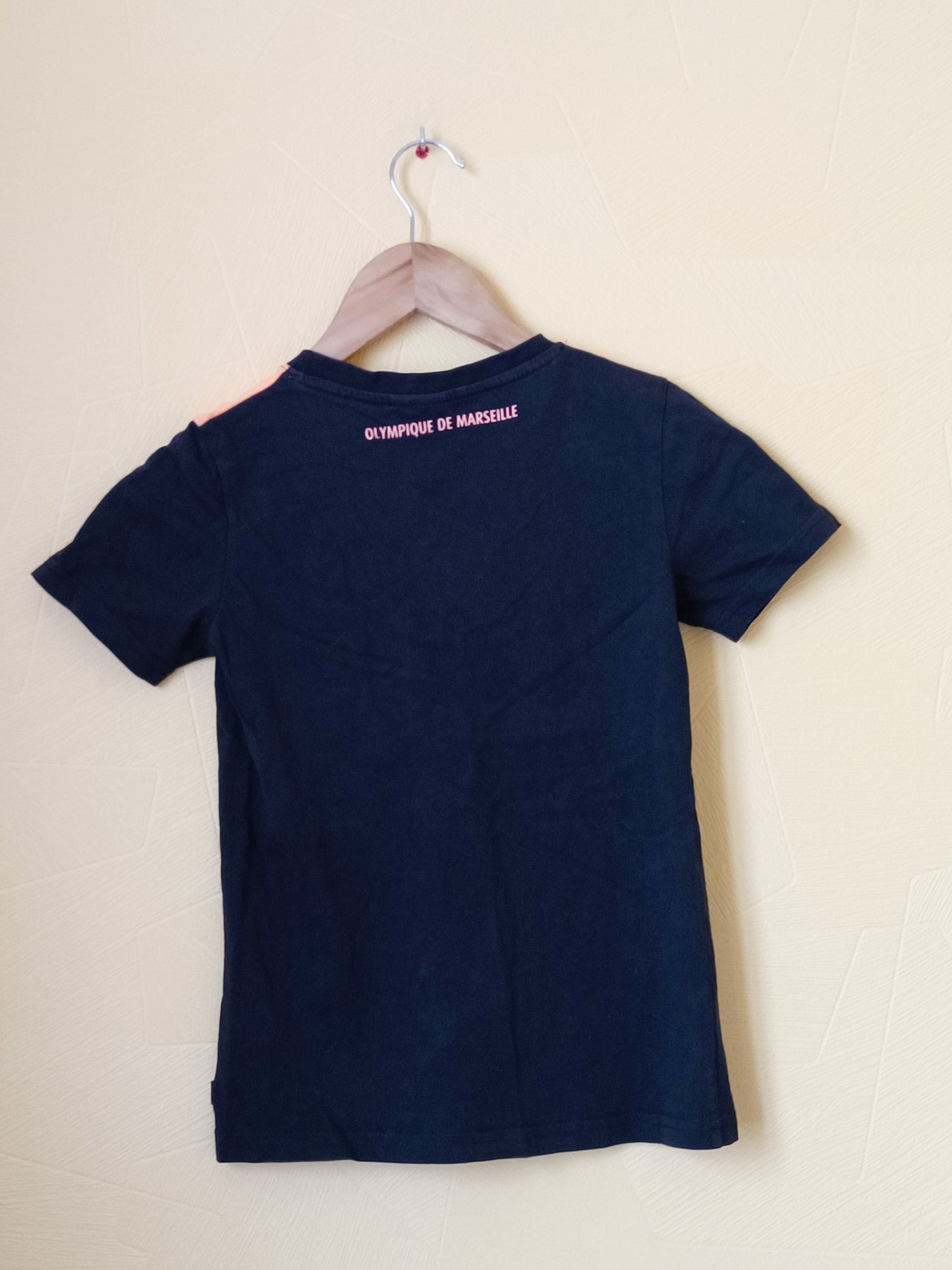T-shirt Olympique de Marseille noir et orange avec impression Taille 8 Ans