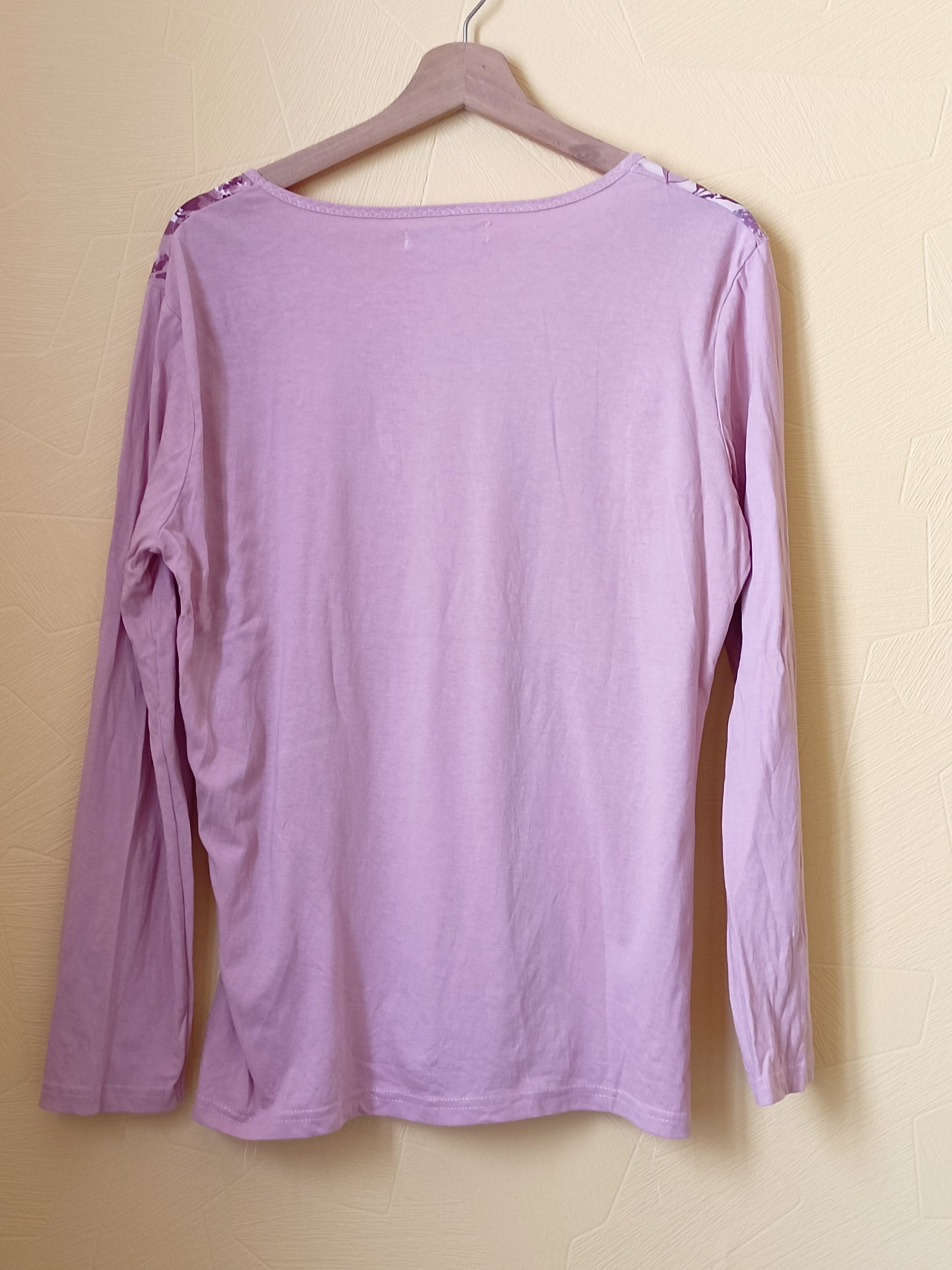 T-shirt manches longues Atlas For Women rose imprimé Taille 46/48