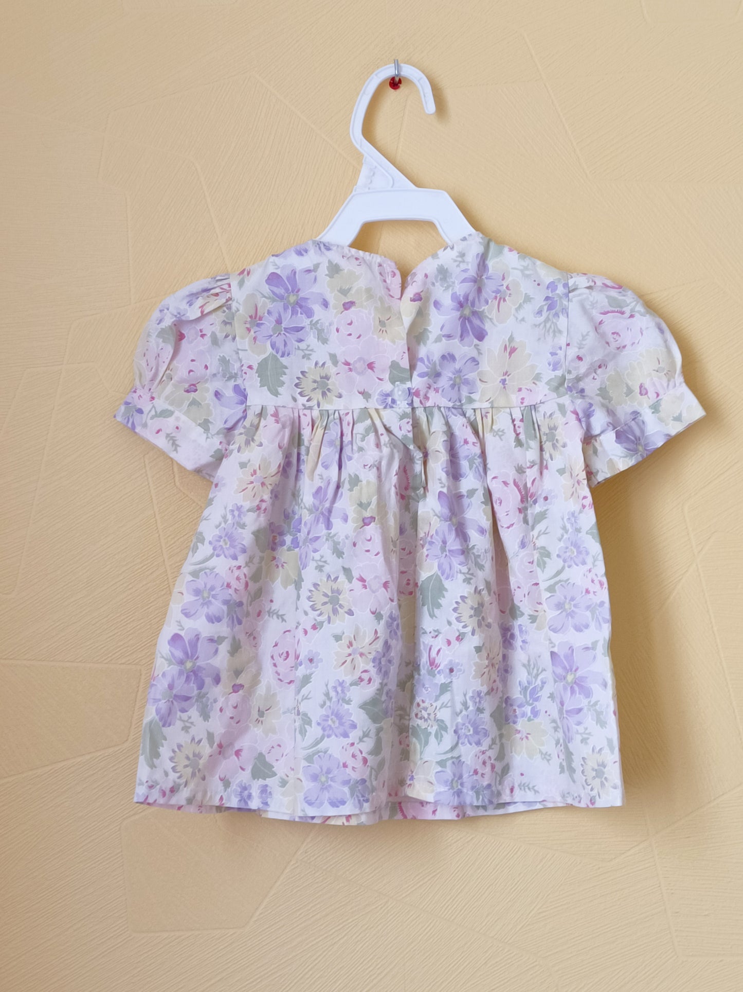 Robe manches courtes fleurie avec col Taille 12 Mois