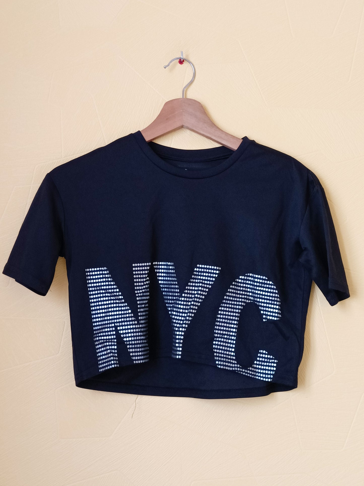 T-shirt de sport court YD Active noir avec impression Taille 9/10 Ans