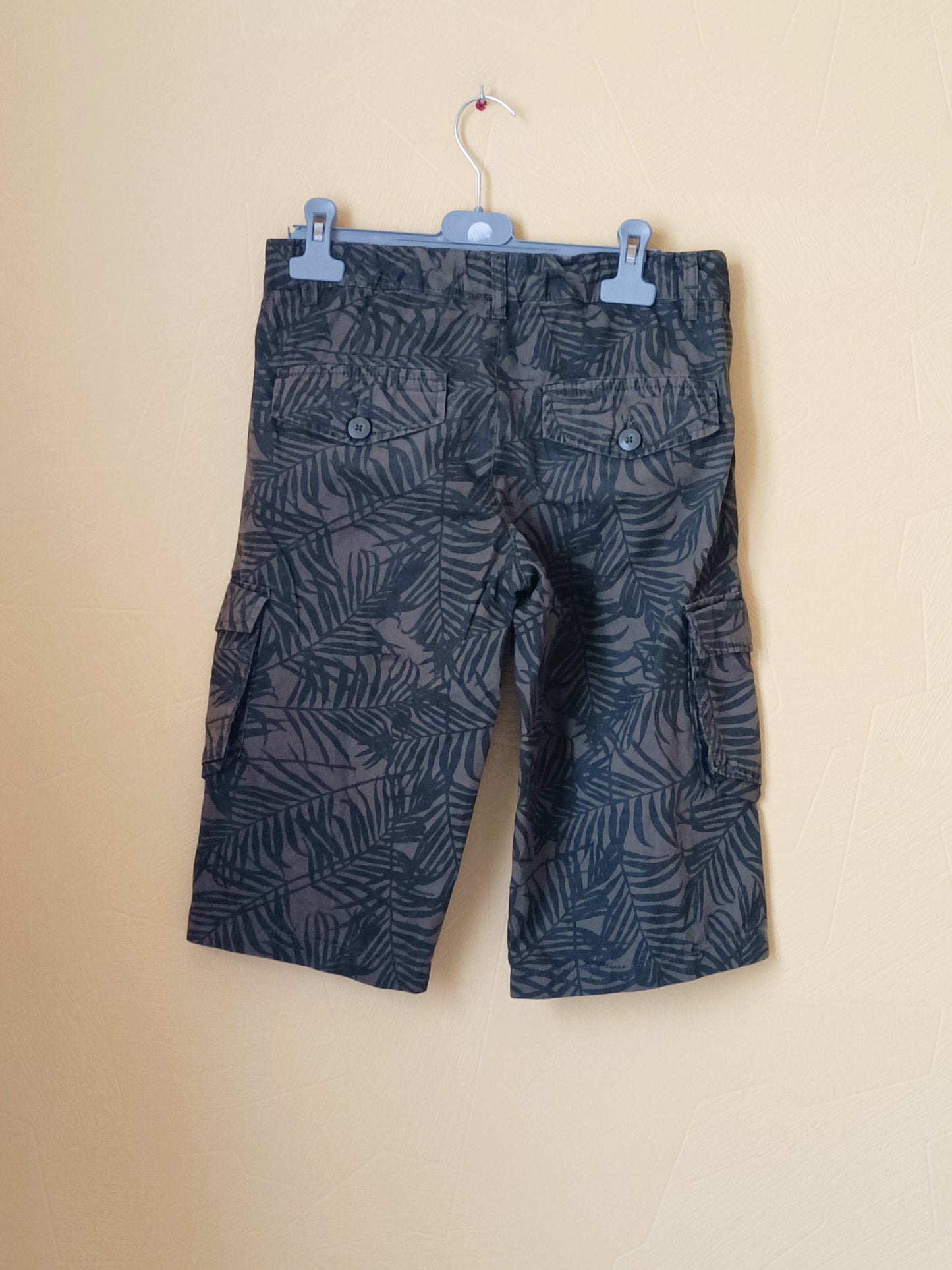 Short long La Halle kaki à motifs Taille 14 Ans