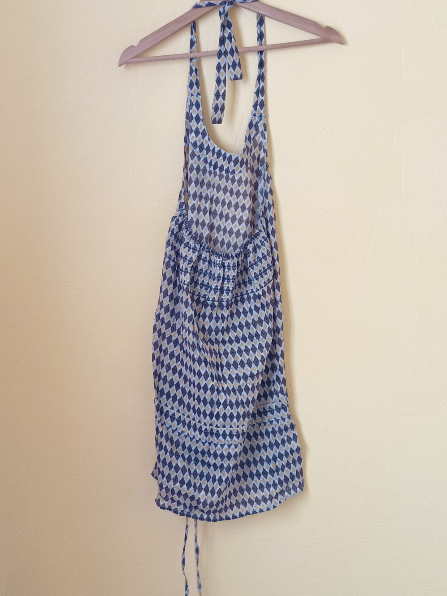 Robe tunique dos nu à motifs Taille S
