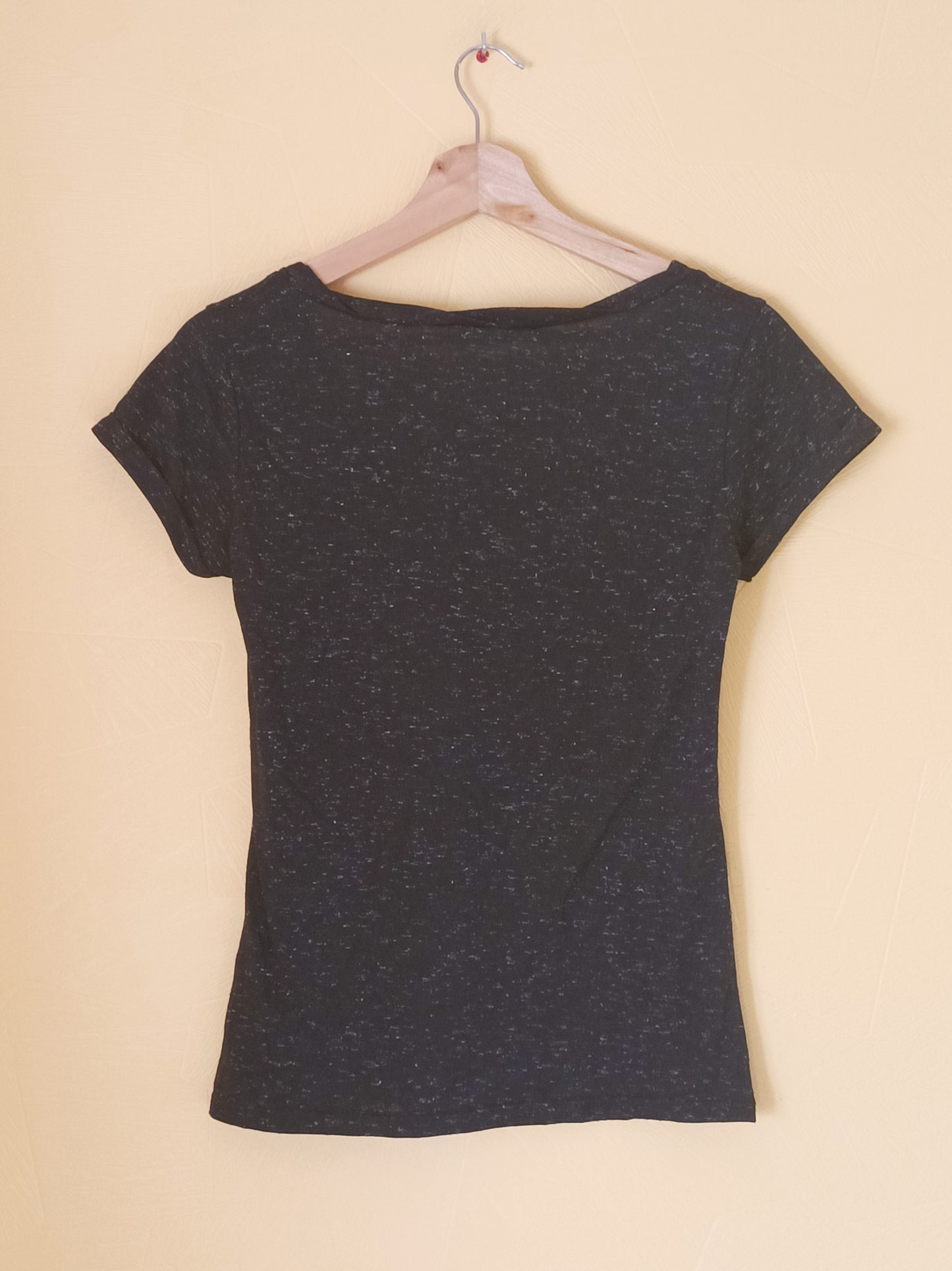 T-shirt Mim noir chiné argenté Taille S