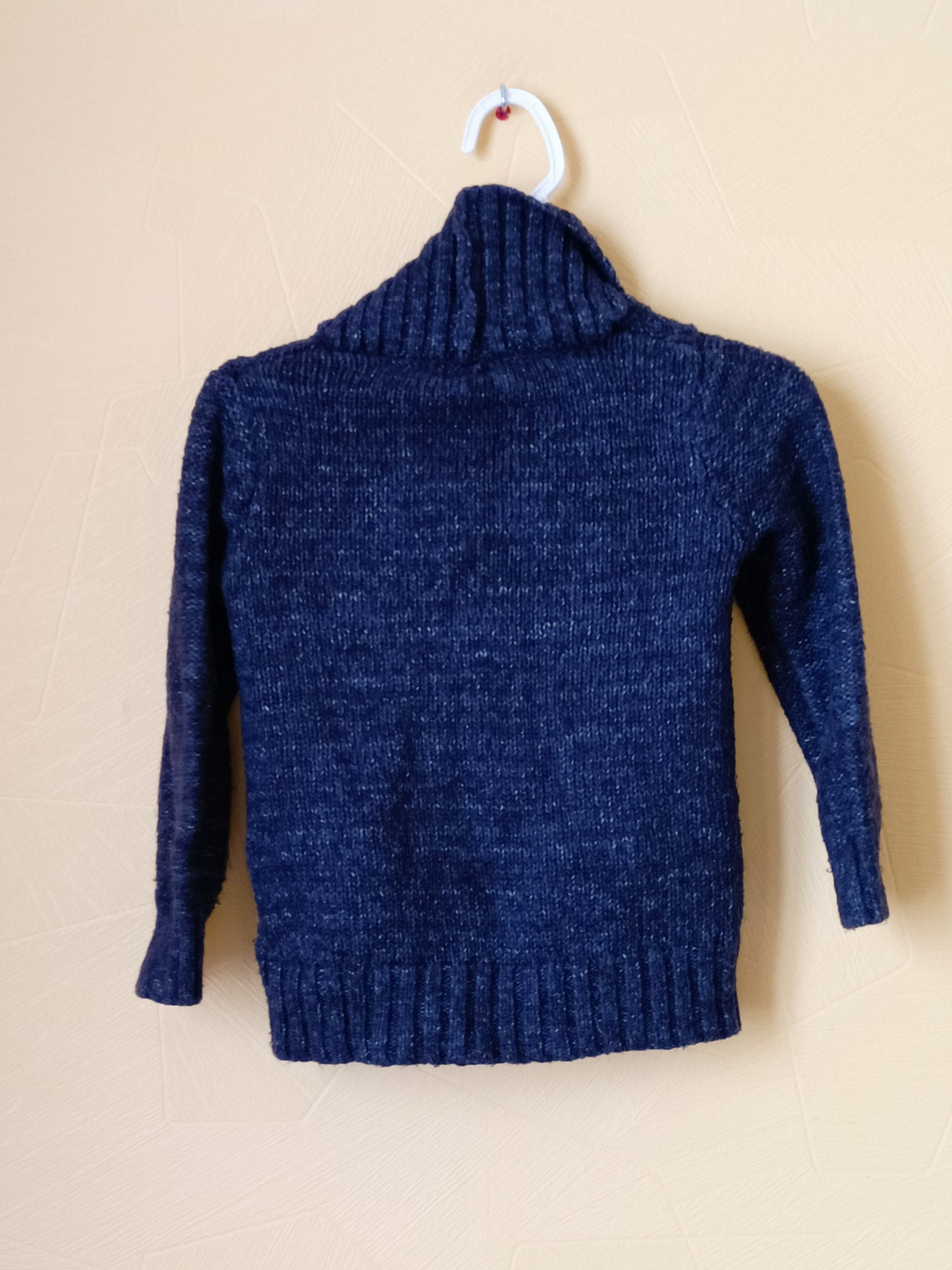 Gilet en mailles Kiabi bleu marine chiné Taille 4 Ans