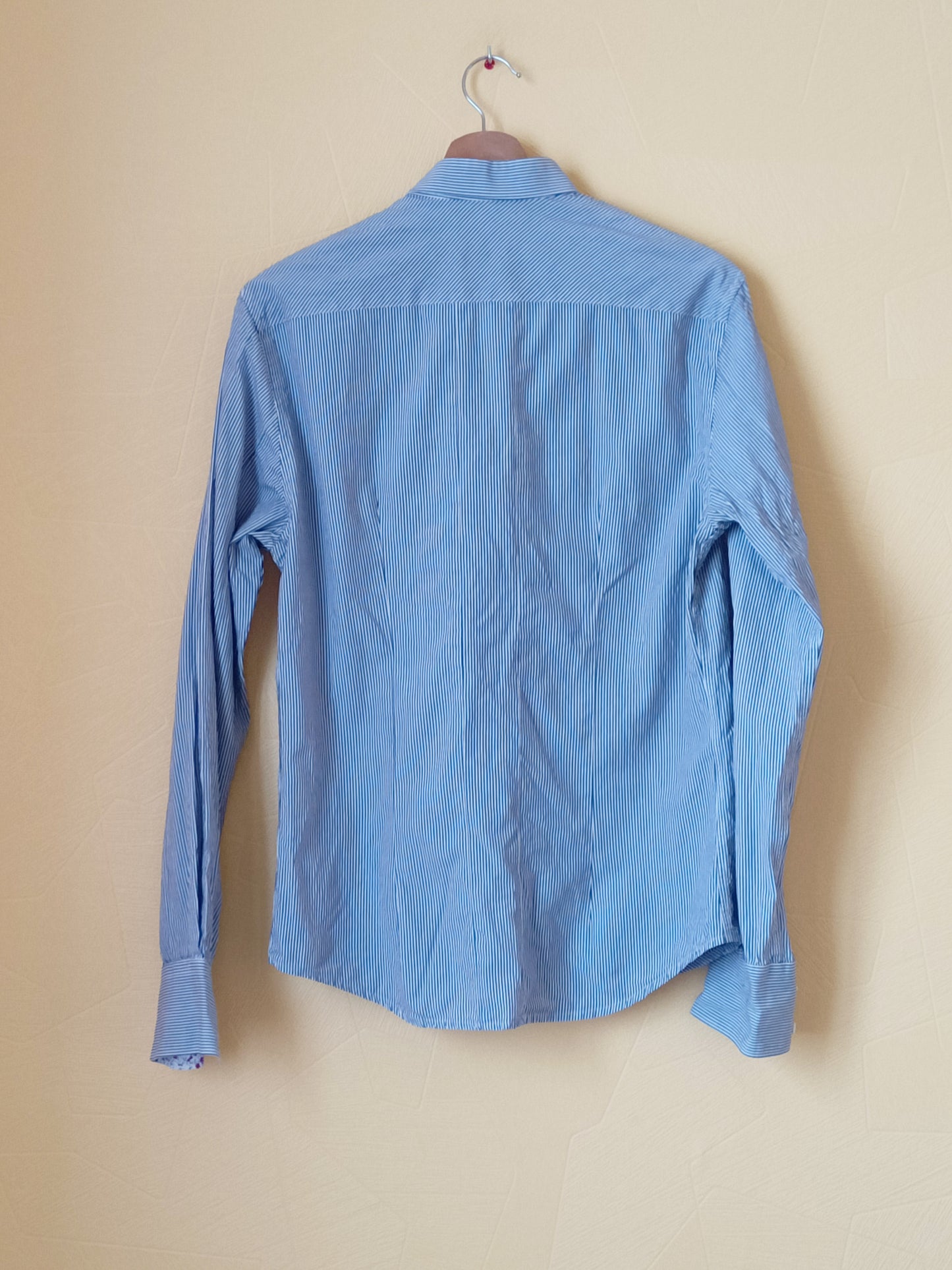 Chemise IKKS Regular rayée bleue et blanche Taille S