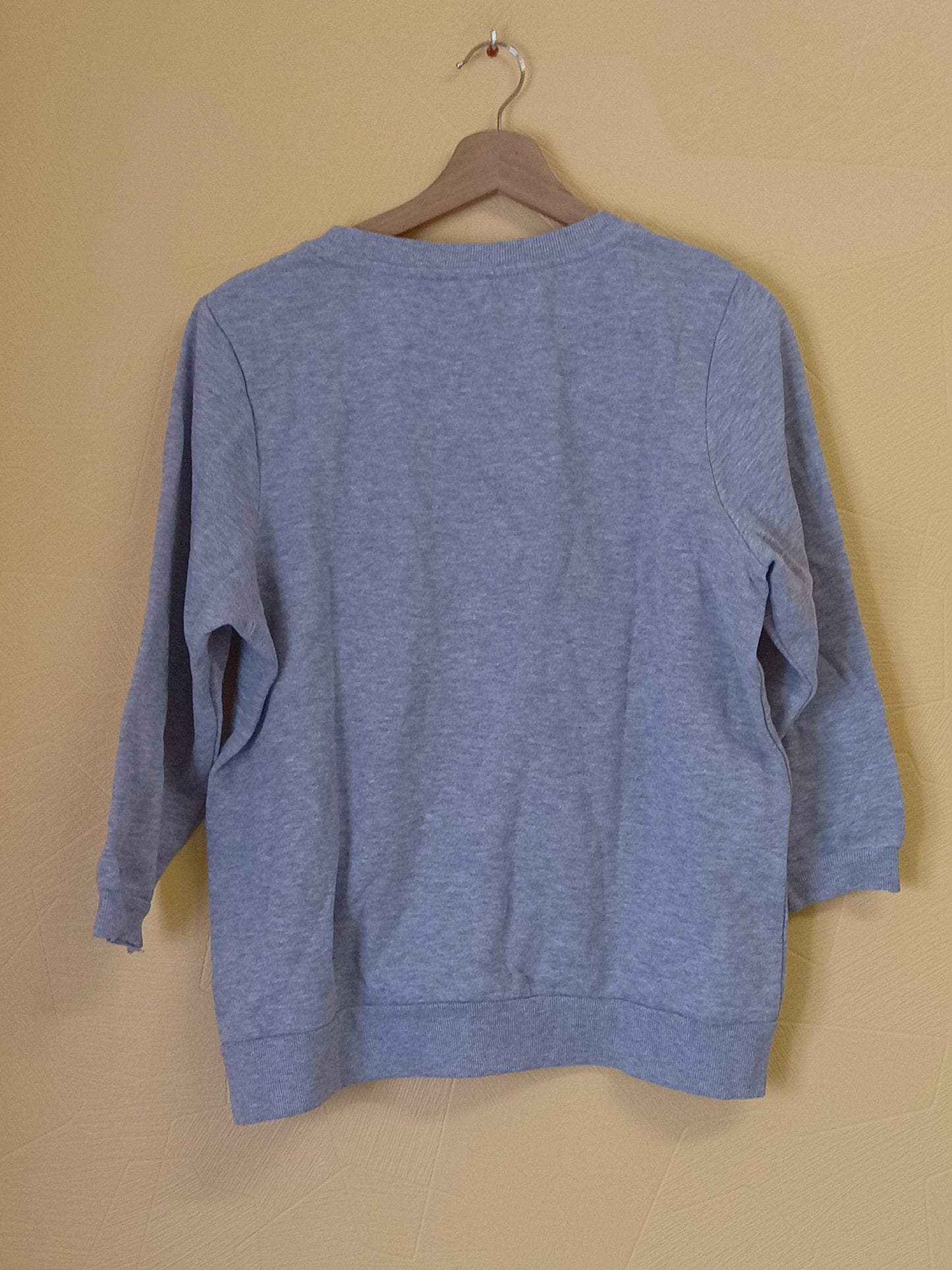 Sweat Mickey Mouse manches 3/4 gris avec impression Taille L