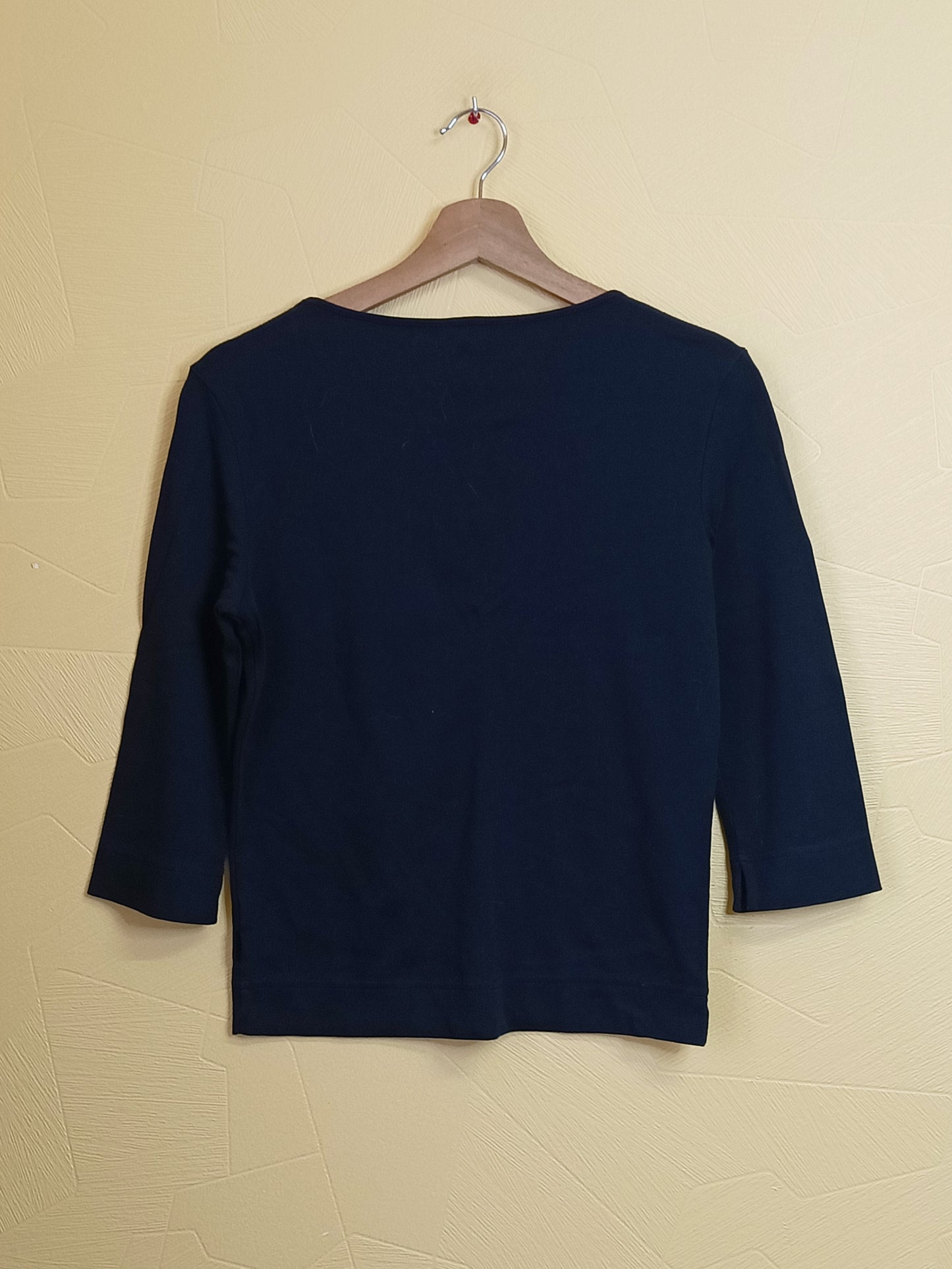 T-shirt manches 3/4 Esprit noir avec broderie Taille L