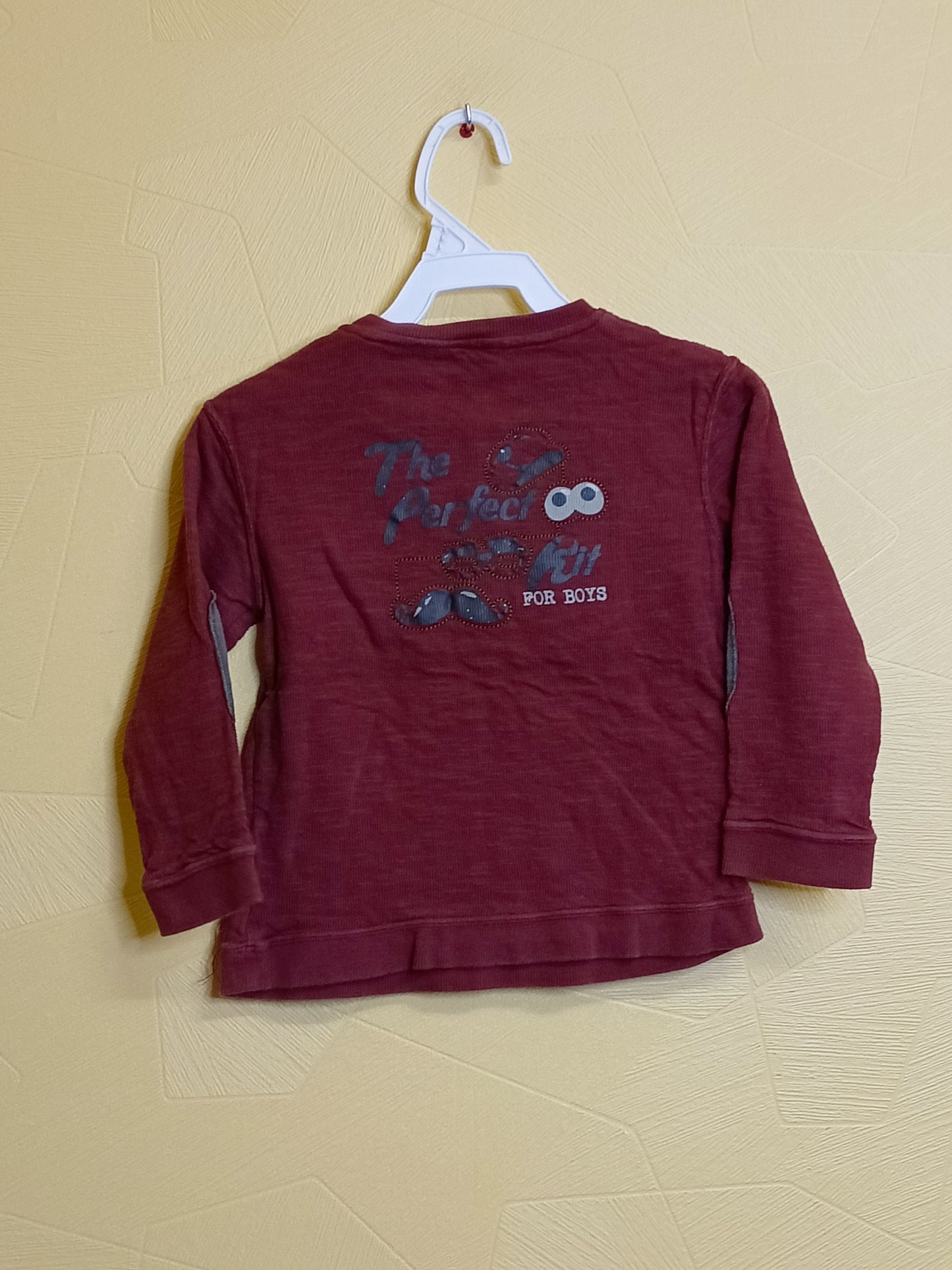 T-shirt manches longues Kidkanaï rouille avec impression Taille 5 Ans